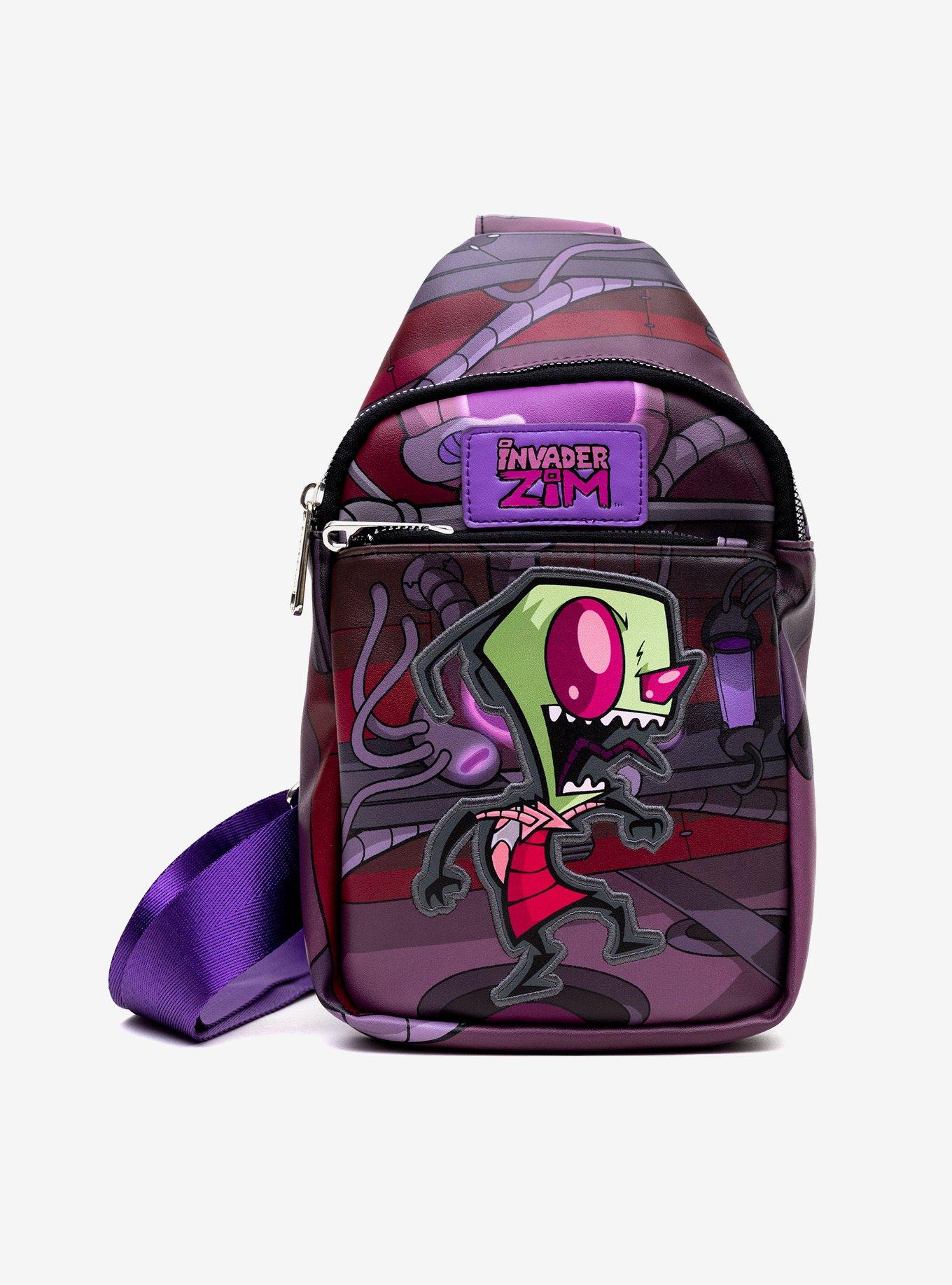 Invader Zim Laughing Pose Crossbody Sling Bag