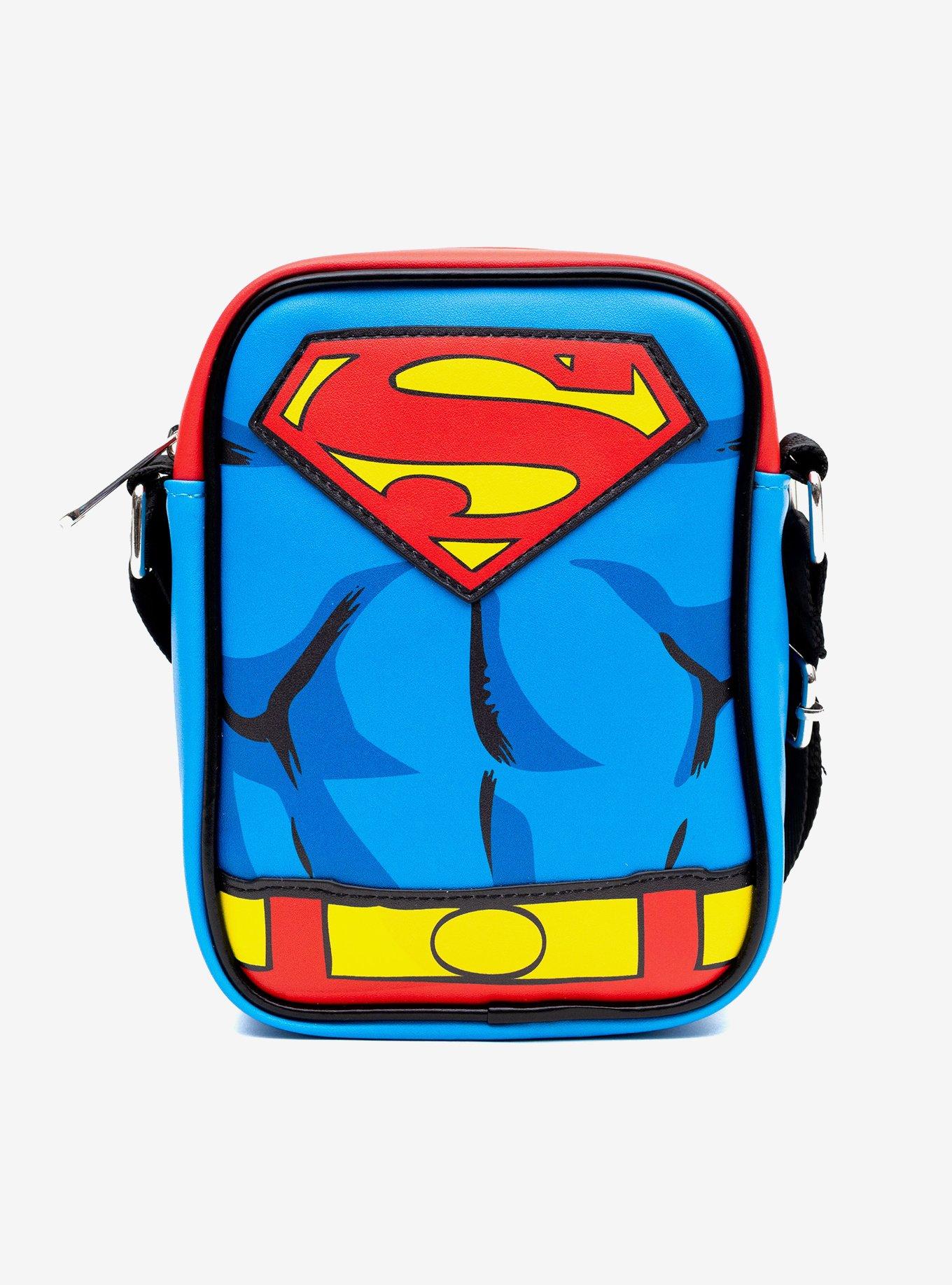 DC Comics Superman Close Up Logo and Belt Crossbody Bag, , hi-res