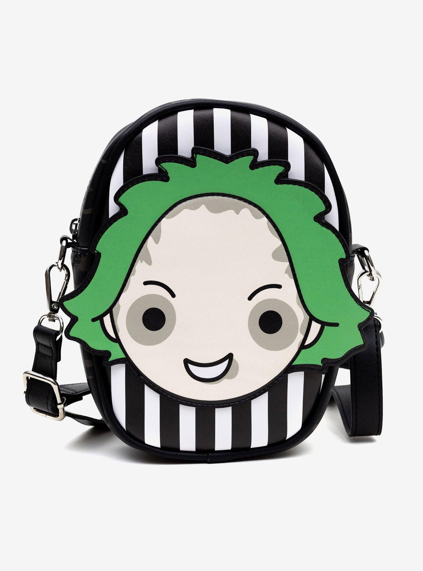 Beetlejuice Smiling Chibi Face Crossbody Bag, , hi-res