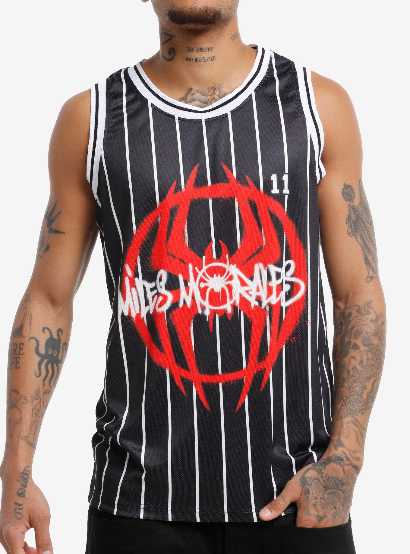 Marvel Spider-Man: Across The Spider-Verse Miles Basketball Jersey, , hi-res