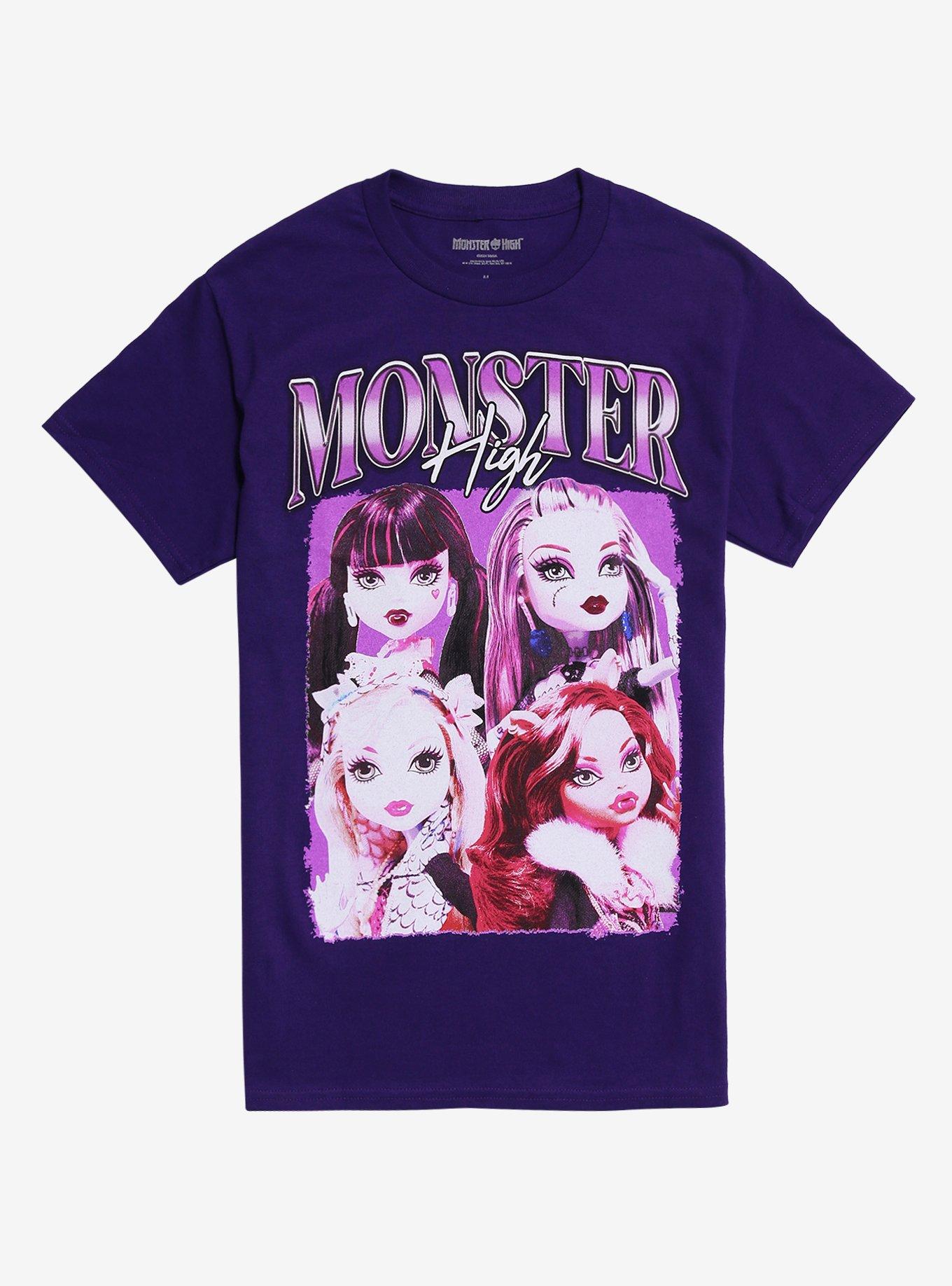 Monster High Dolls Group Boyfriend Fit Girls T-Shirt, , hi-res