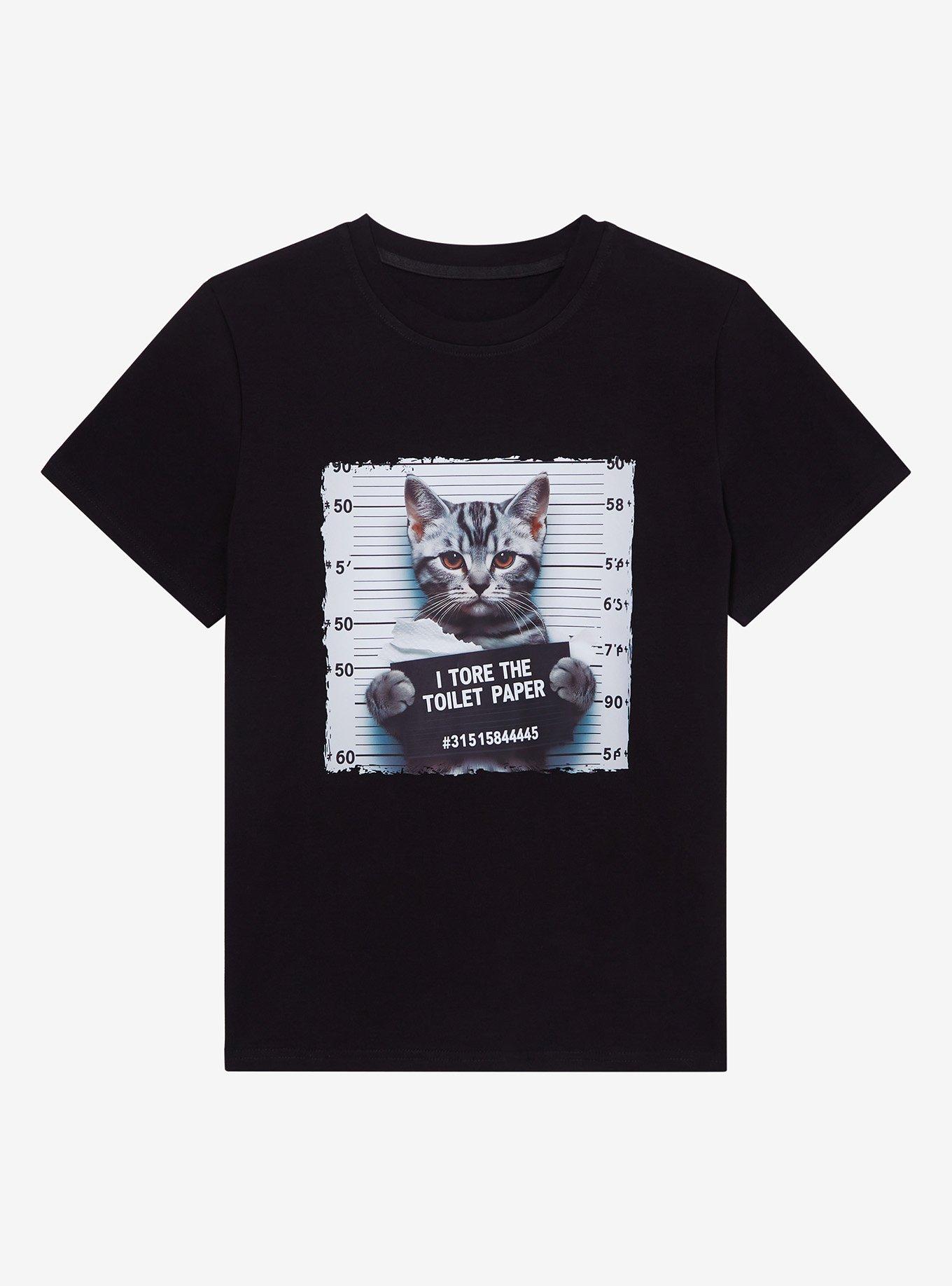 Cat Jail Boyfriend Fit Girls T-Shirt, , hi-res