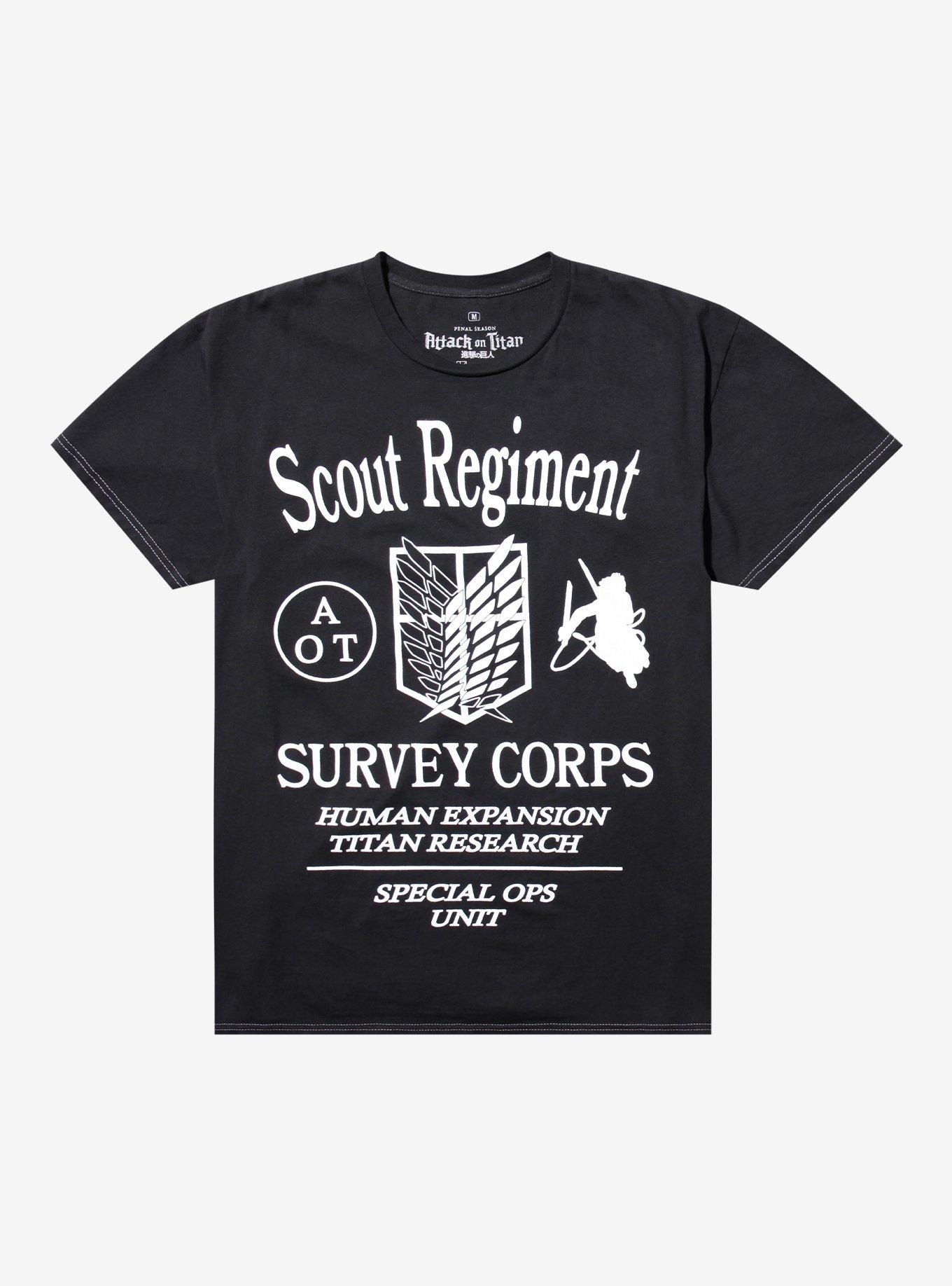 Attack On Titan Scout Regiment Icons T-Shirt, MULTI, hi-res