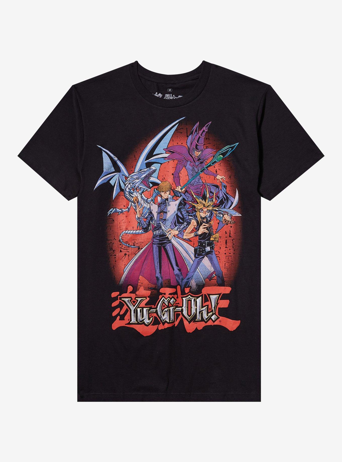 yugioh card t shirt Red Eyes Black Dragon Tee – Steady Hands Made in Los Angeles Sizing Yu-Gi-Oh! Yami Yugi Duel Portrait