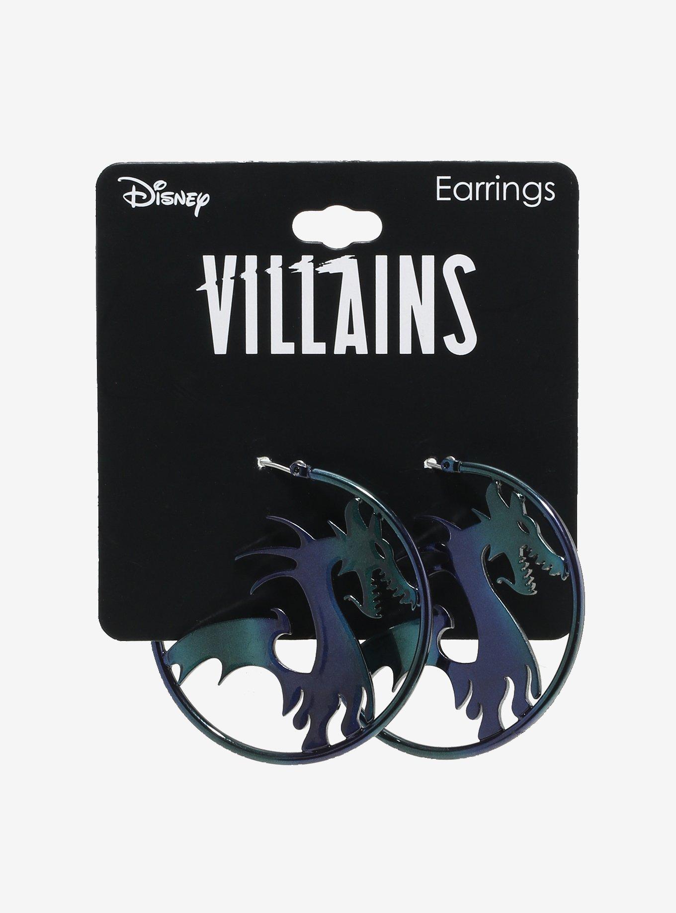 Disney Villains Maleficent Dragon Hoop Earrings, , hi-res