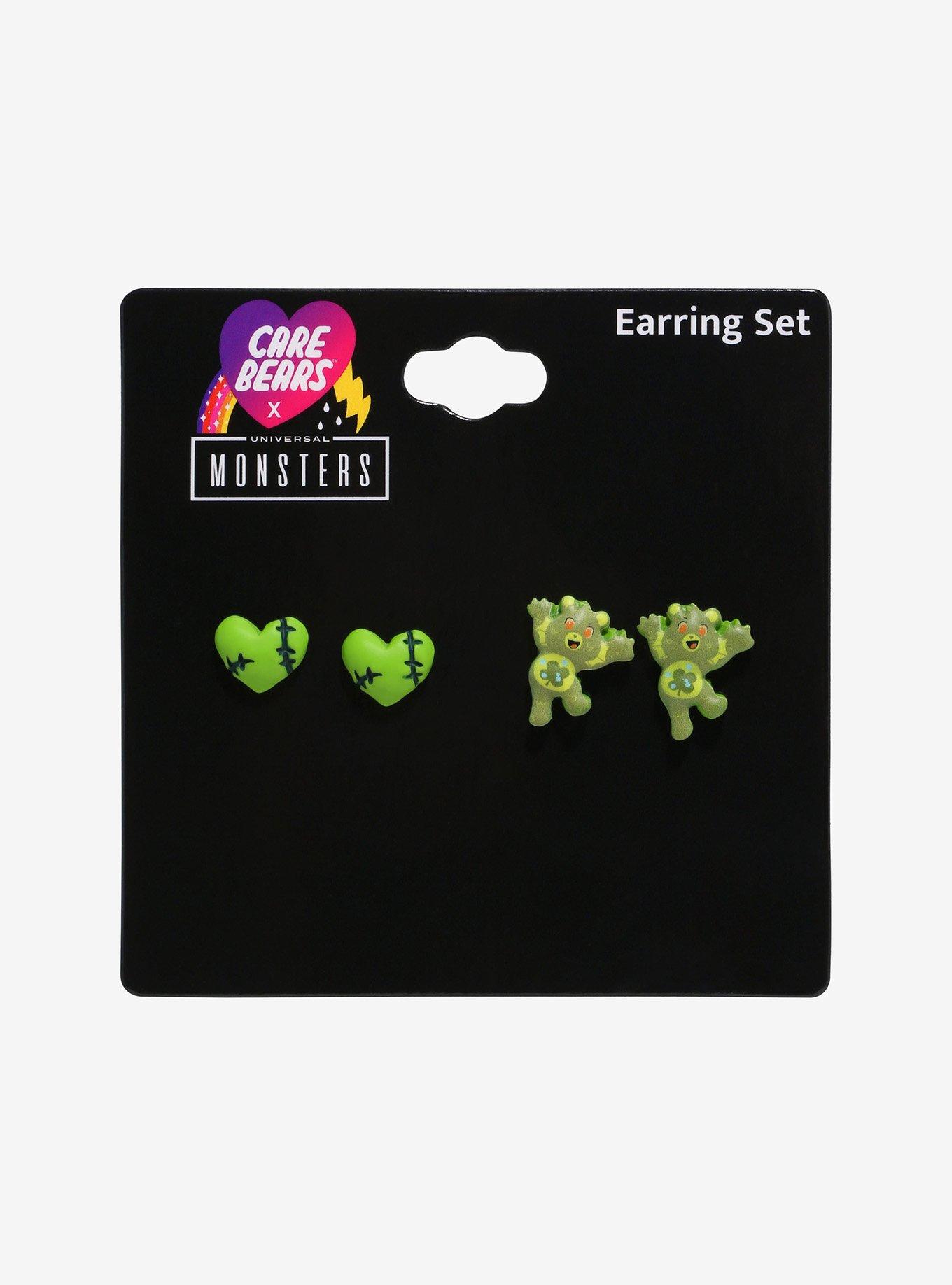 Care Bears X Universal Monsters Good Luck Bear As Gill-Man Earring Set, , hi-res