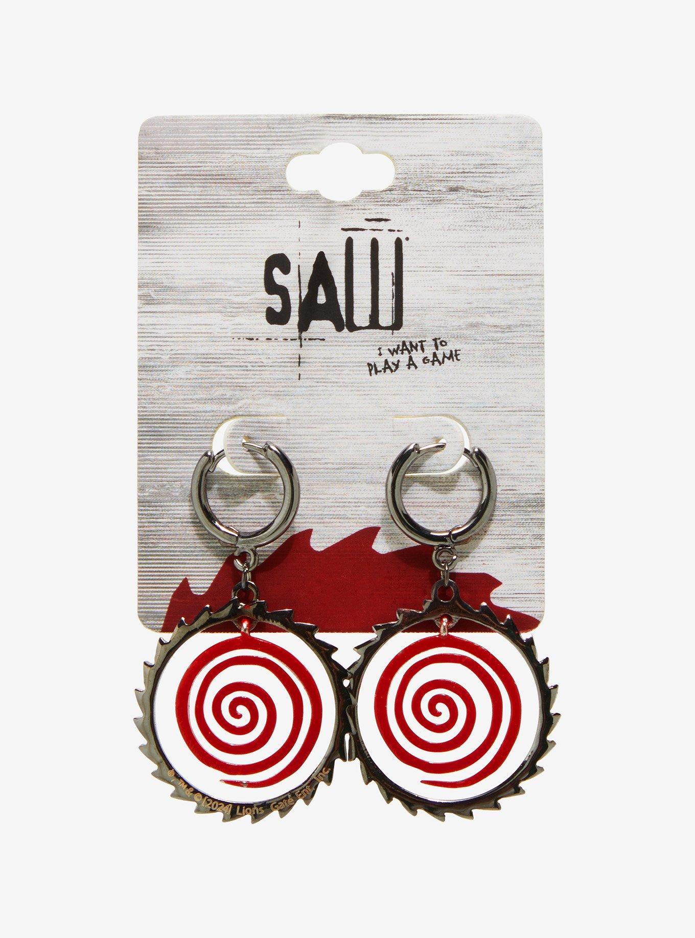 Saw Spiral Huggie Hoop Earrings, , hi-res