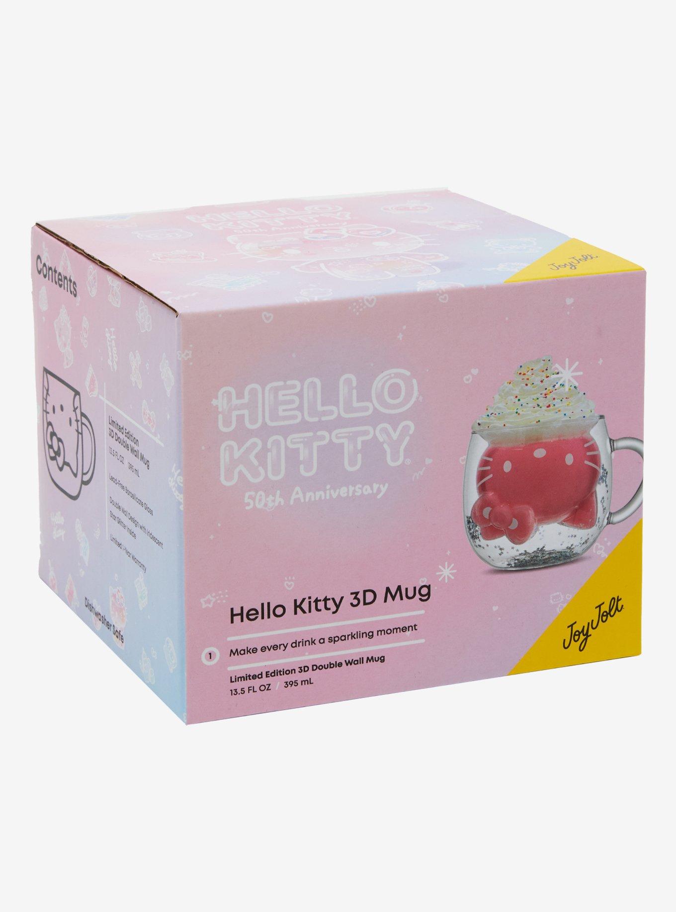 Hello Kitty 50th Anniversary Double Wall Glass Mug, , hi-res