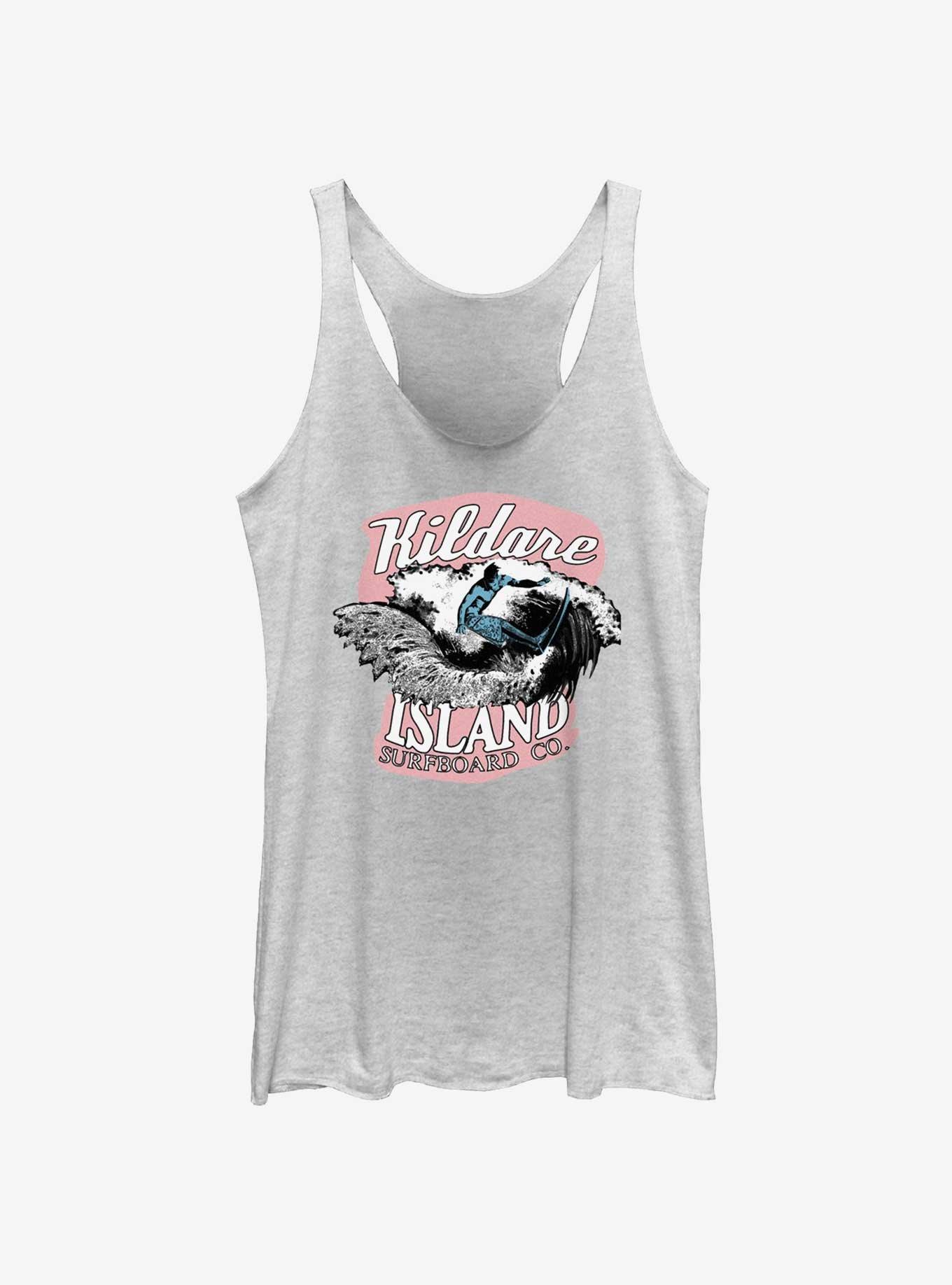 Outer Banks Kildare Island Surfboard Womens Tank, WHITE HTR, hi-res