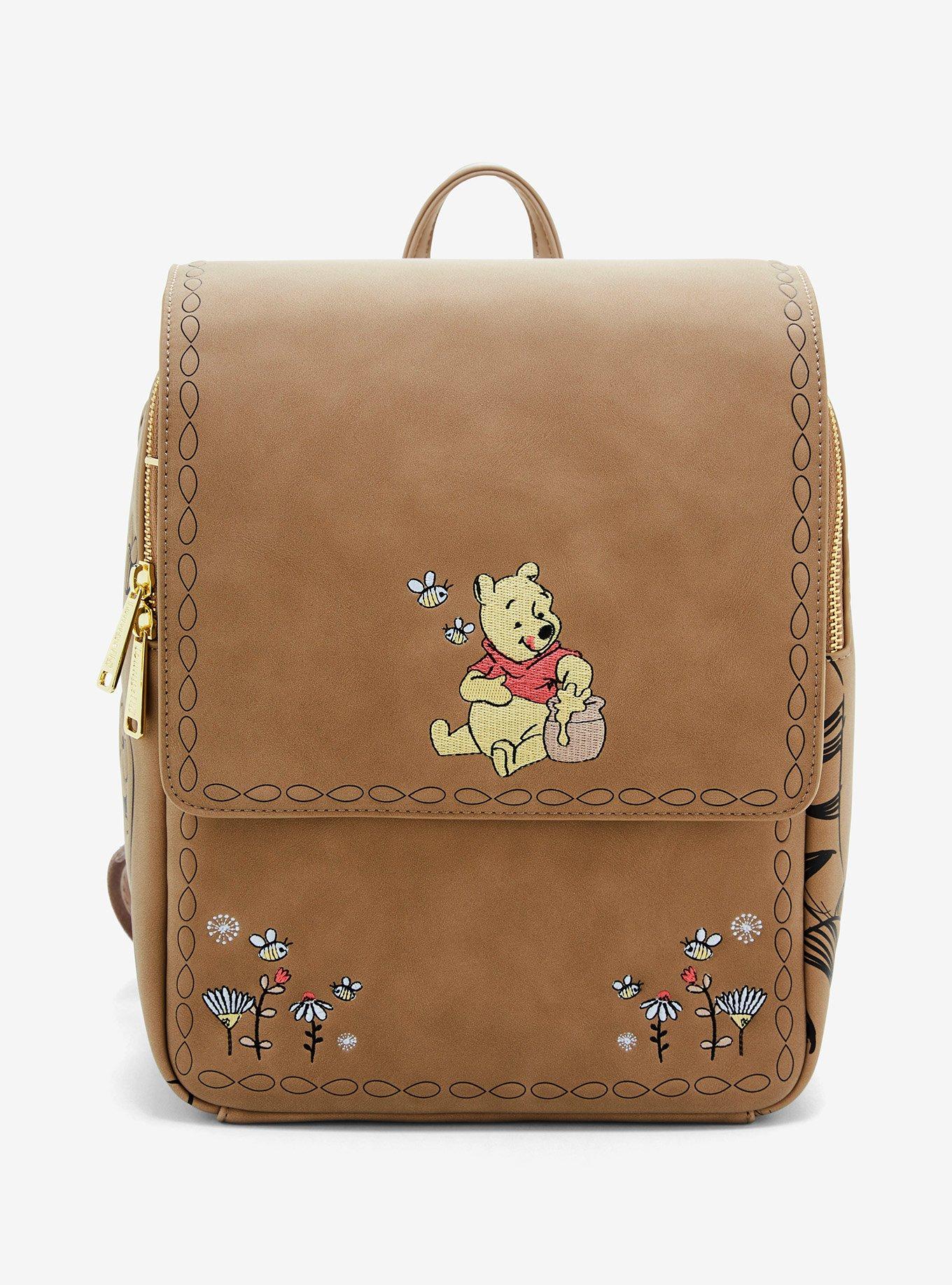 Loungefly Disney Winnie the Pooh Floral Brown Backpack — BoxLunch Exclusive