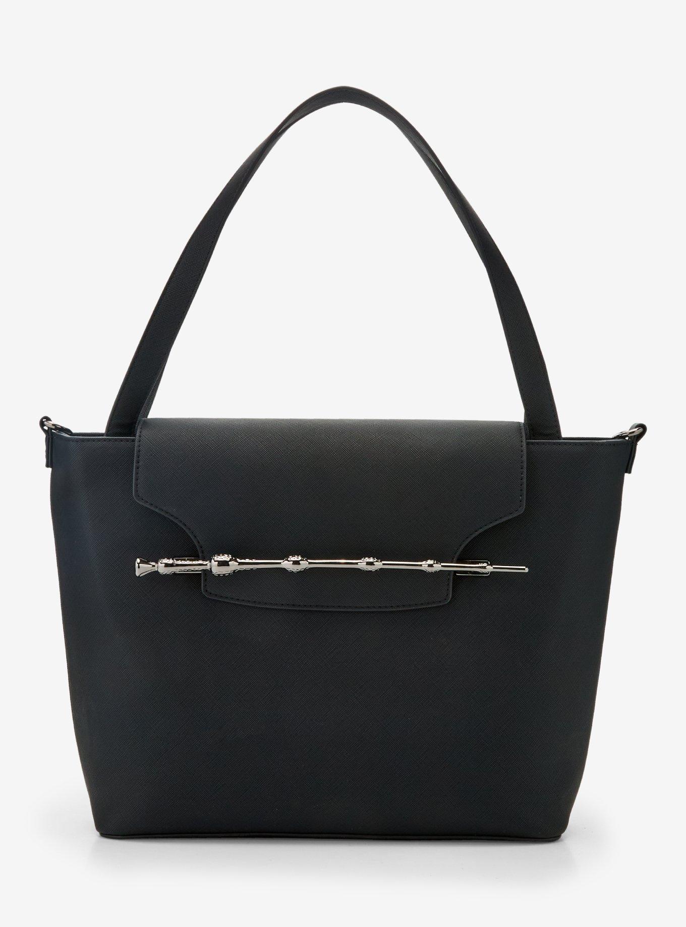 Loungefly Harry Potter Elder Wand Black Tote Bag - BoxLunch Exclusive, , hi-res