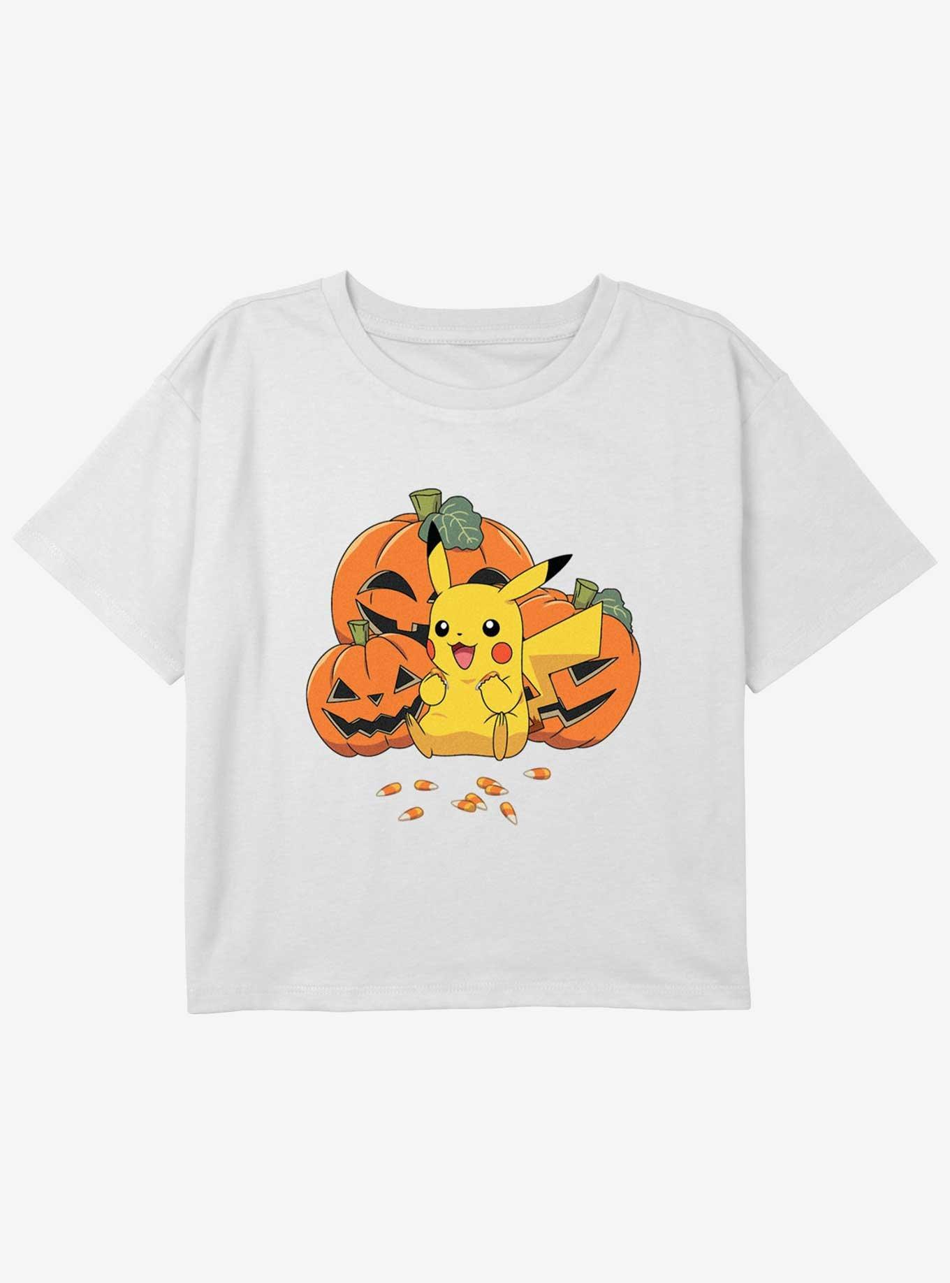 Pokemon Pumpkin N Candycorn Youth Girls Boxy T-Shirt, WHITE, hi-res