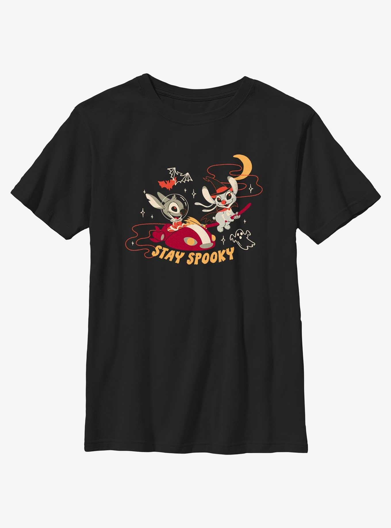 Disney Lilo & Stitch Stay Spooky Stitch Youth Girls T-Shirt, BLACK, hi-res