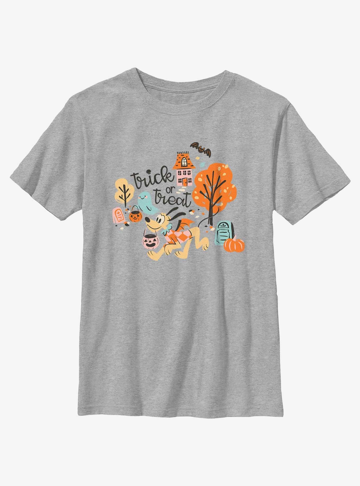 Disney Mickey Mouse Pluto Trick Or Treat Youth Girls T-Shirt, ATH HTR, hi-res