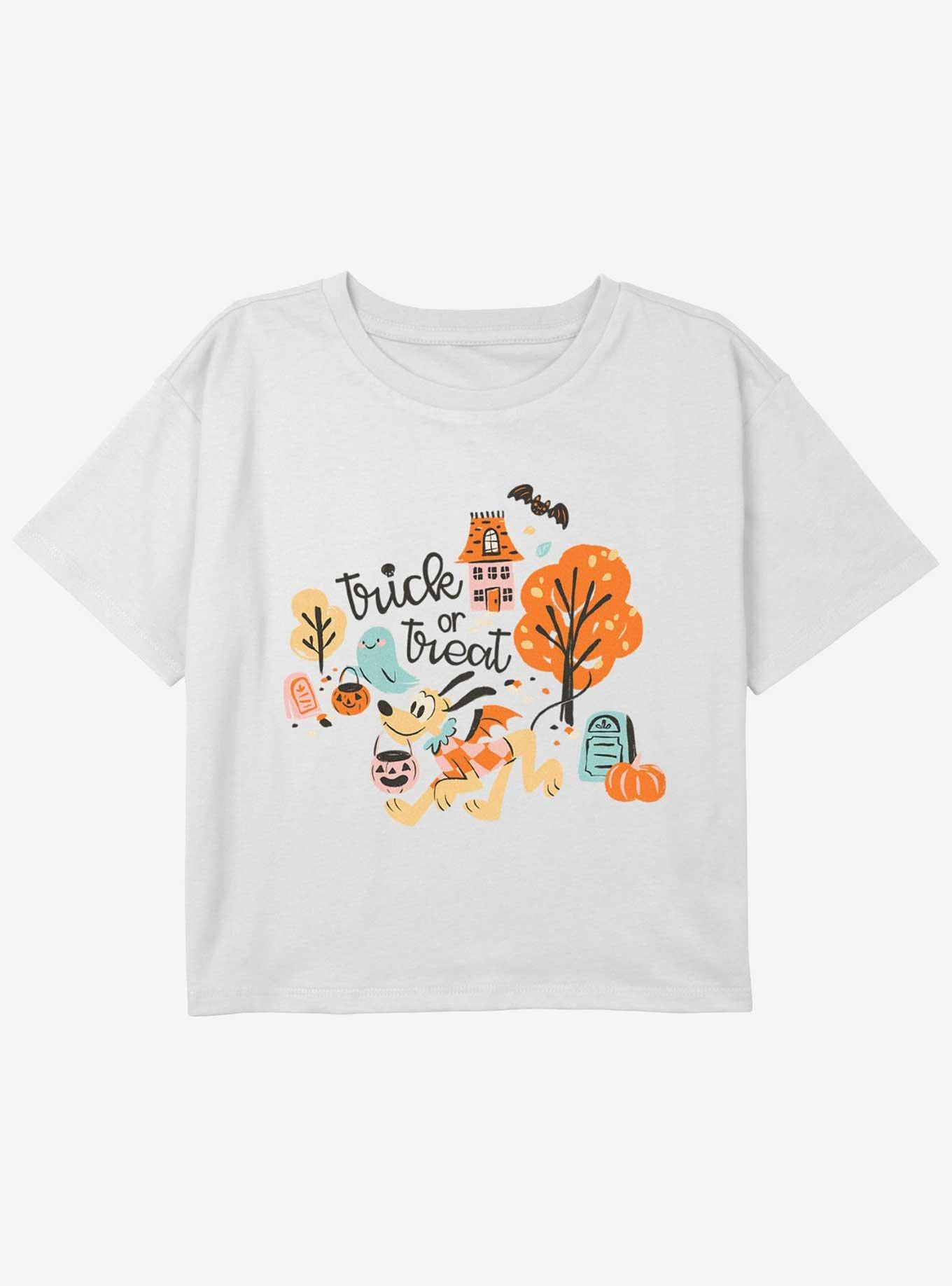 Disney Mickey Mouse Pluto Trick Or Treat Youth Girls Boxy T-Shirt, , hi-res