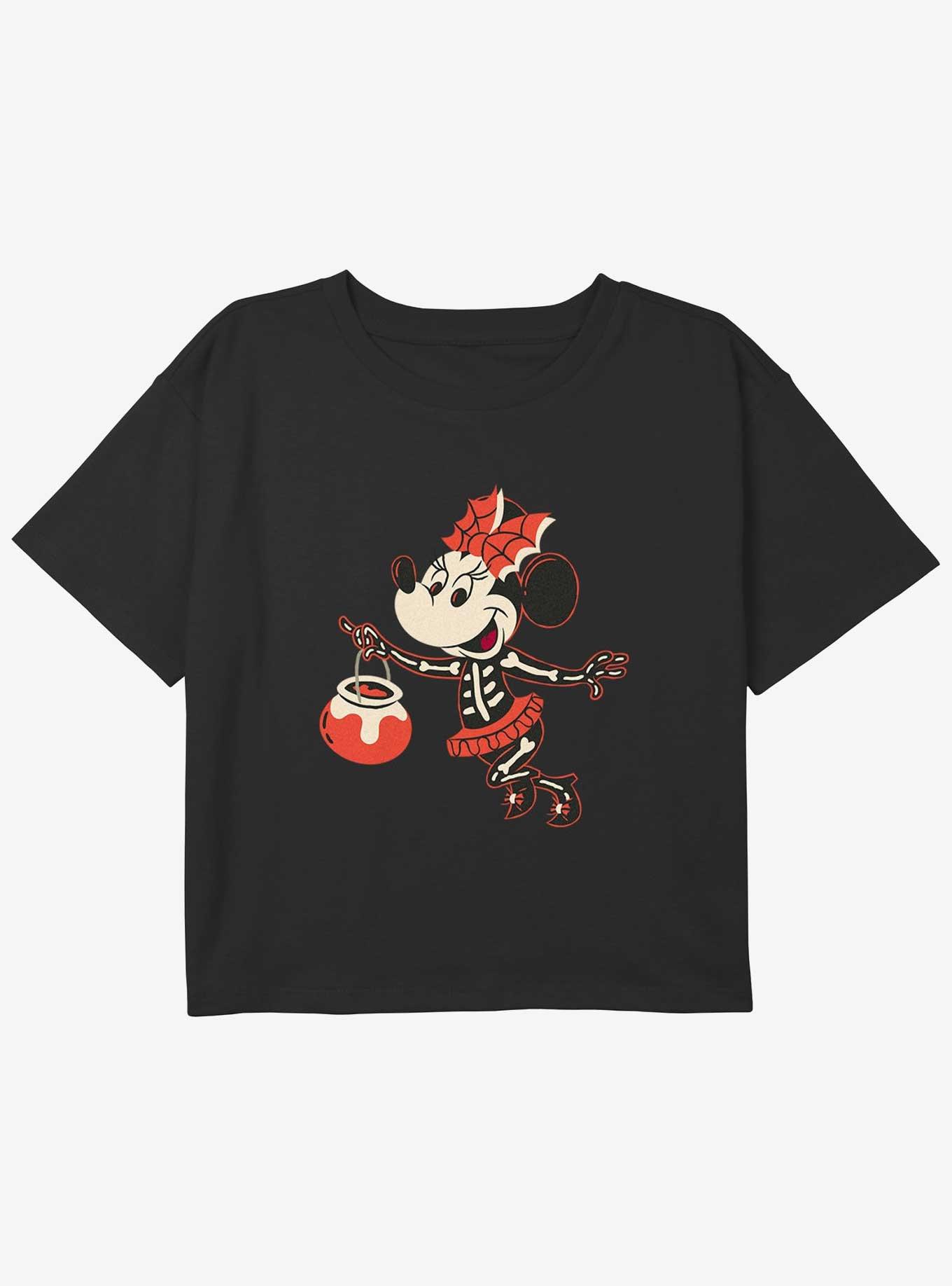 Disney Minnie Mouse Halloween Youth Girls Boxy T-Shirt, BLACK, hi-res