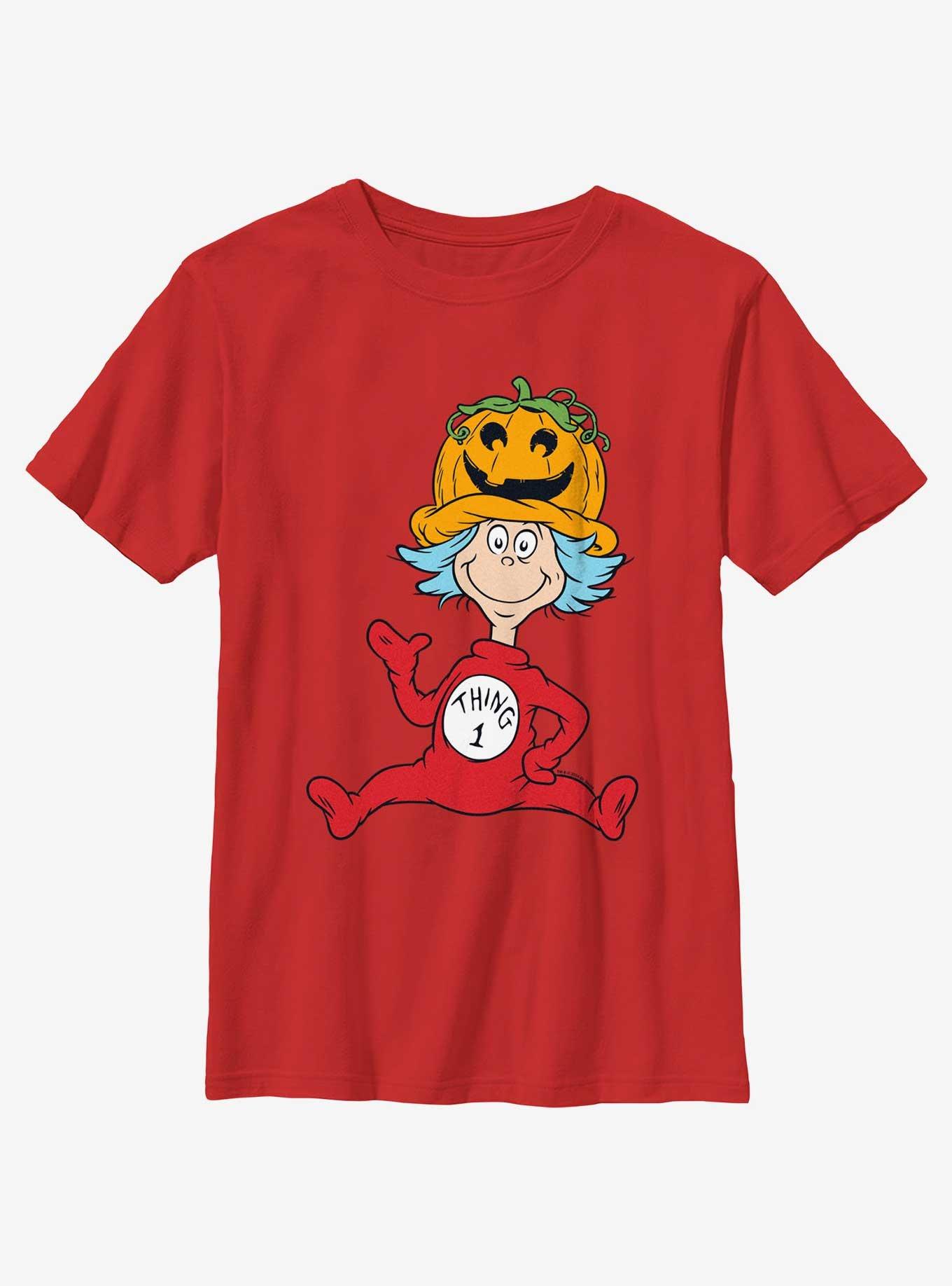 Dr. Seuss Pumpkin Hat Thing 1 Youth Girls T-Shirt