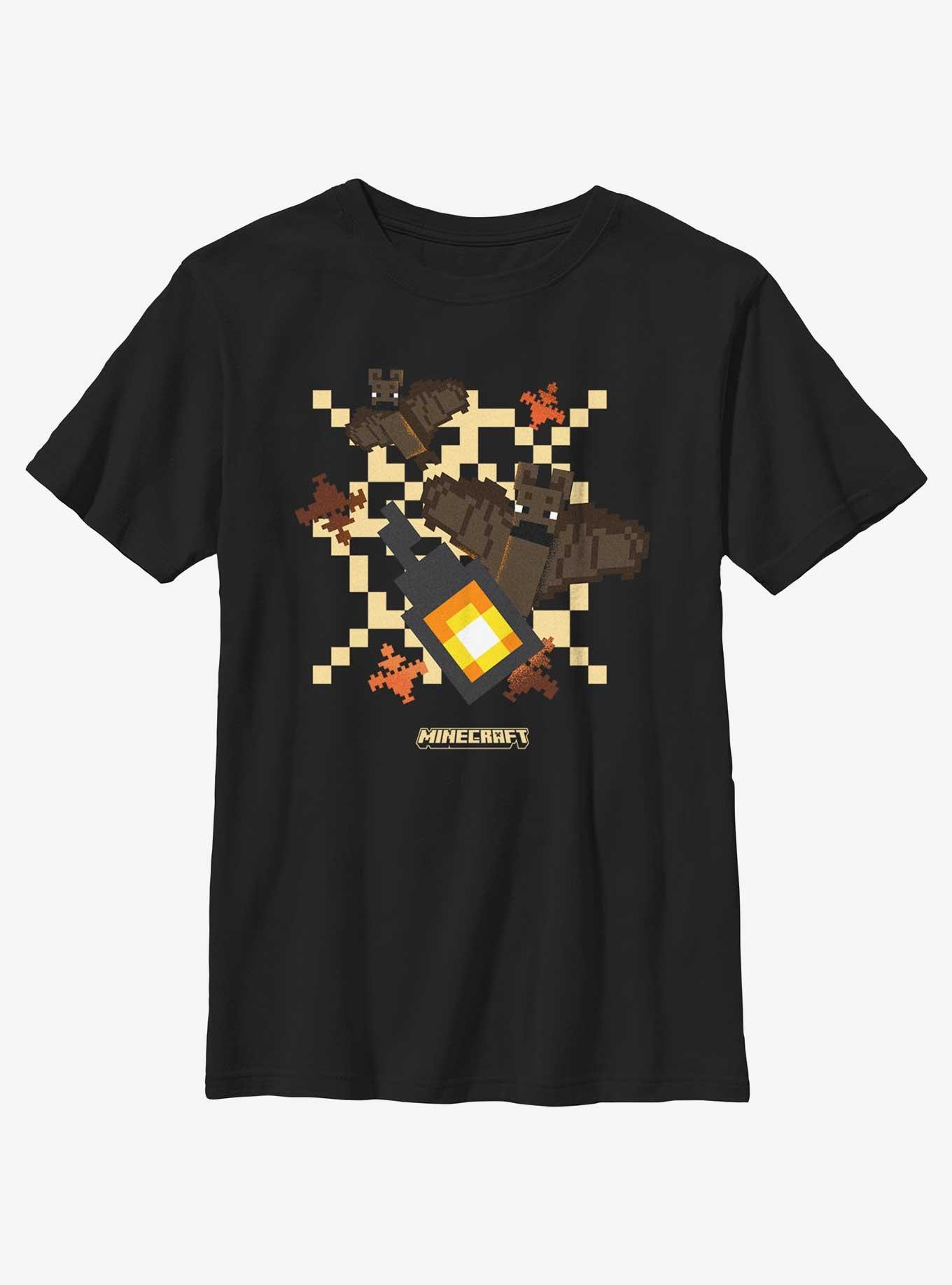 Minecraft Bats And Light Youth Girls T-Shirt, , hi-res