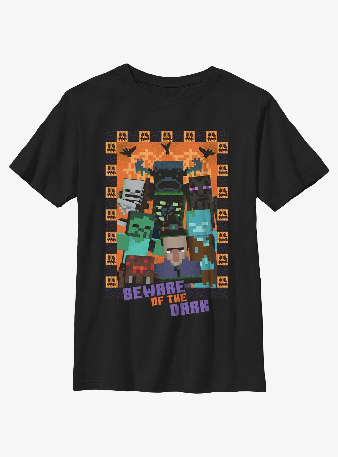 Minecraft Beware Of The Dark Youth Girls T-Shirt, , hi-res