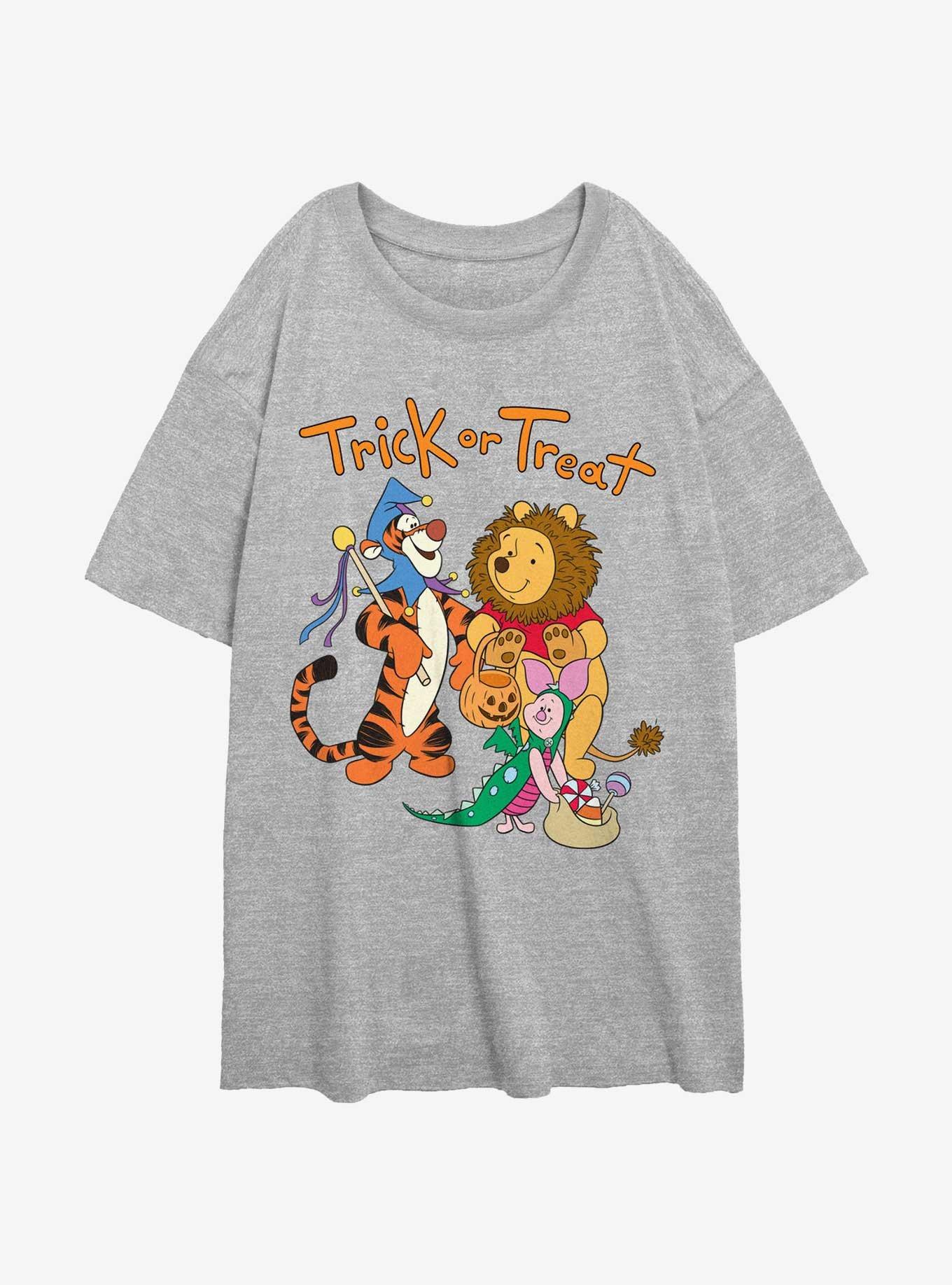 Disney Winnie The Pooh Trick Or Treat Womens Oversized T-Shirt, , hi-res