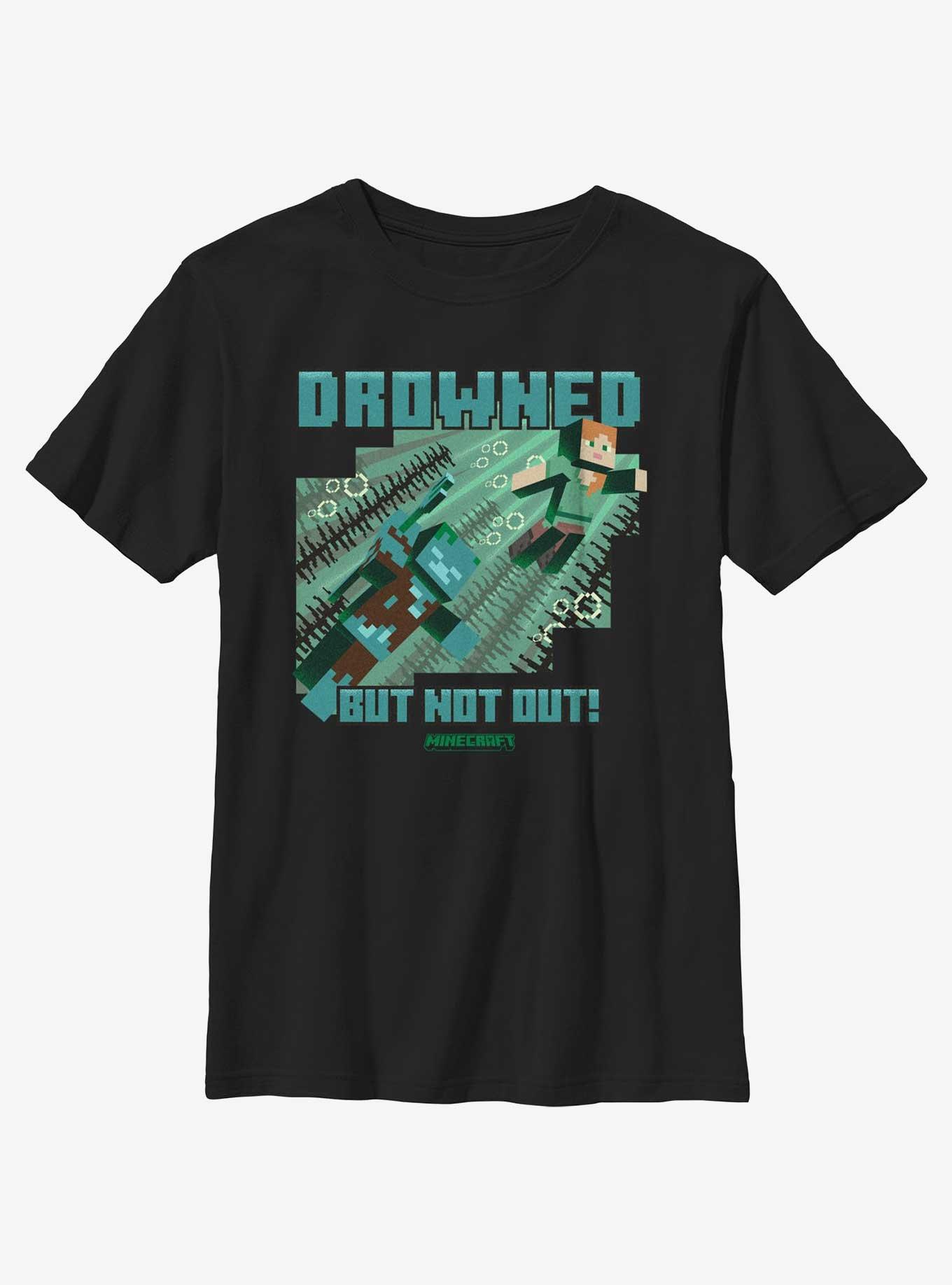 Minecraft Drowned But Not Out Youth Girls T-Shirt, , hi-res