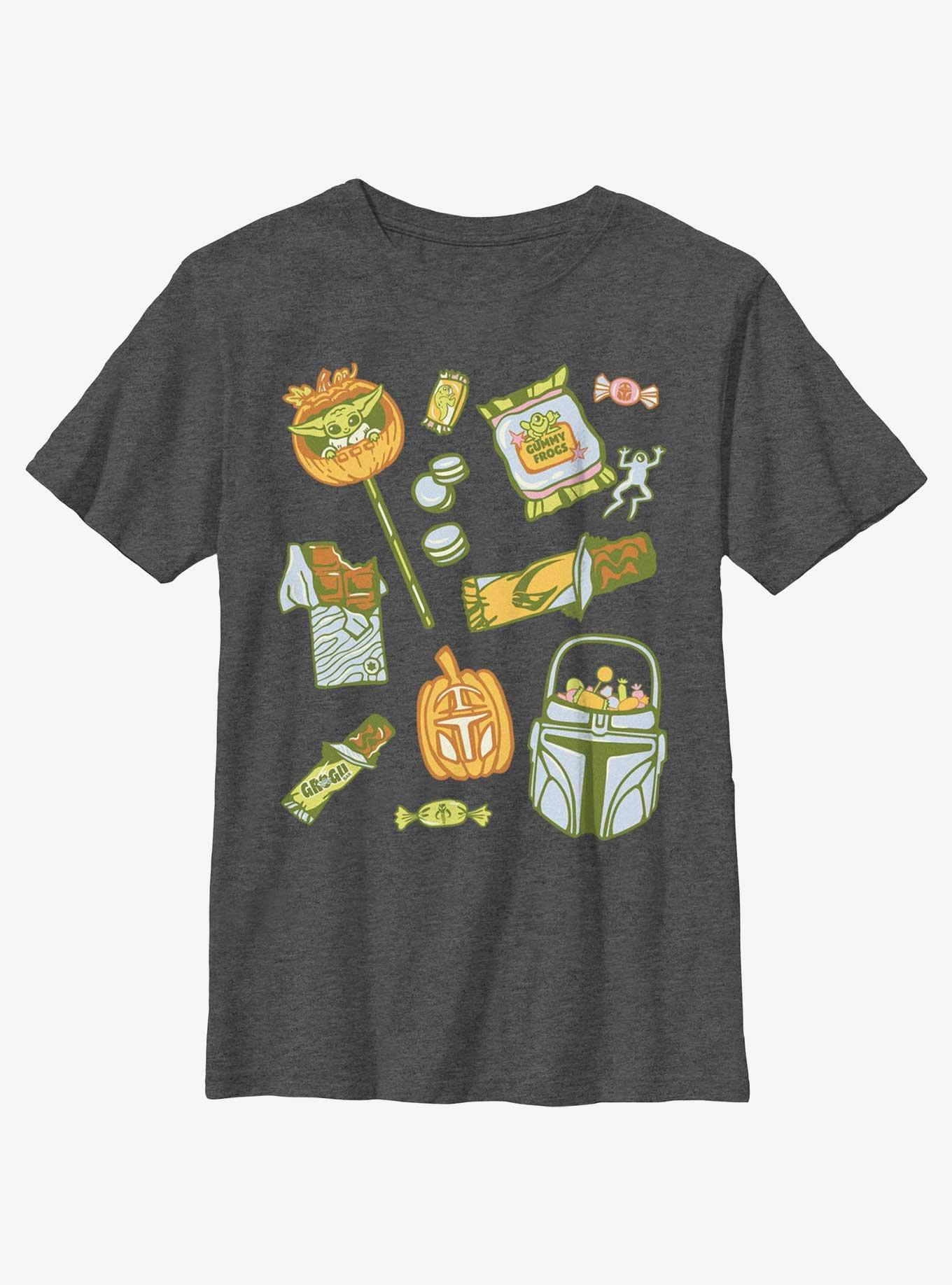 Star Wars The Mandalorian Mandalorian Candies Youth Girls T-Shirt, CHAR HTR, hi-res