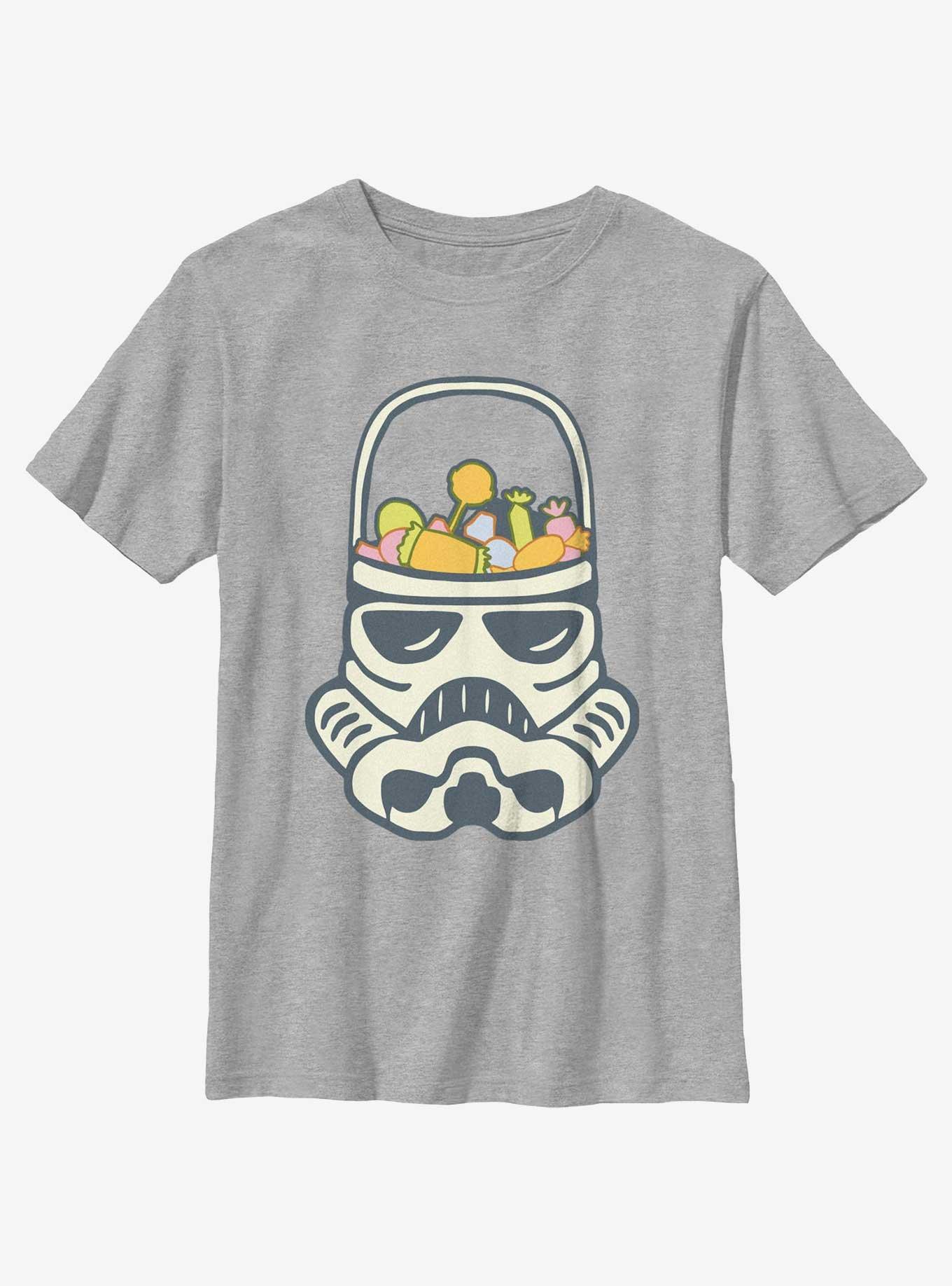 Star Wars Stormtrooper Candy Bucket Head Youth Girls T-Shirt, ATH HTR, hi-res