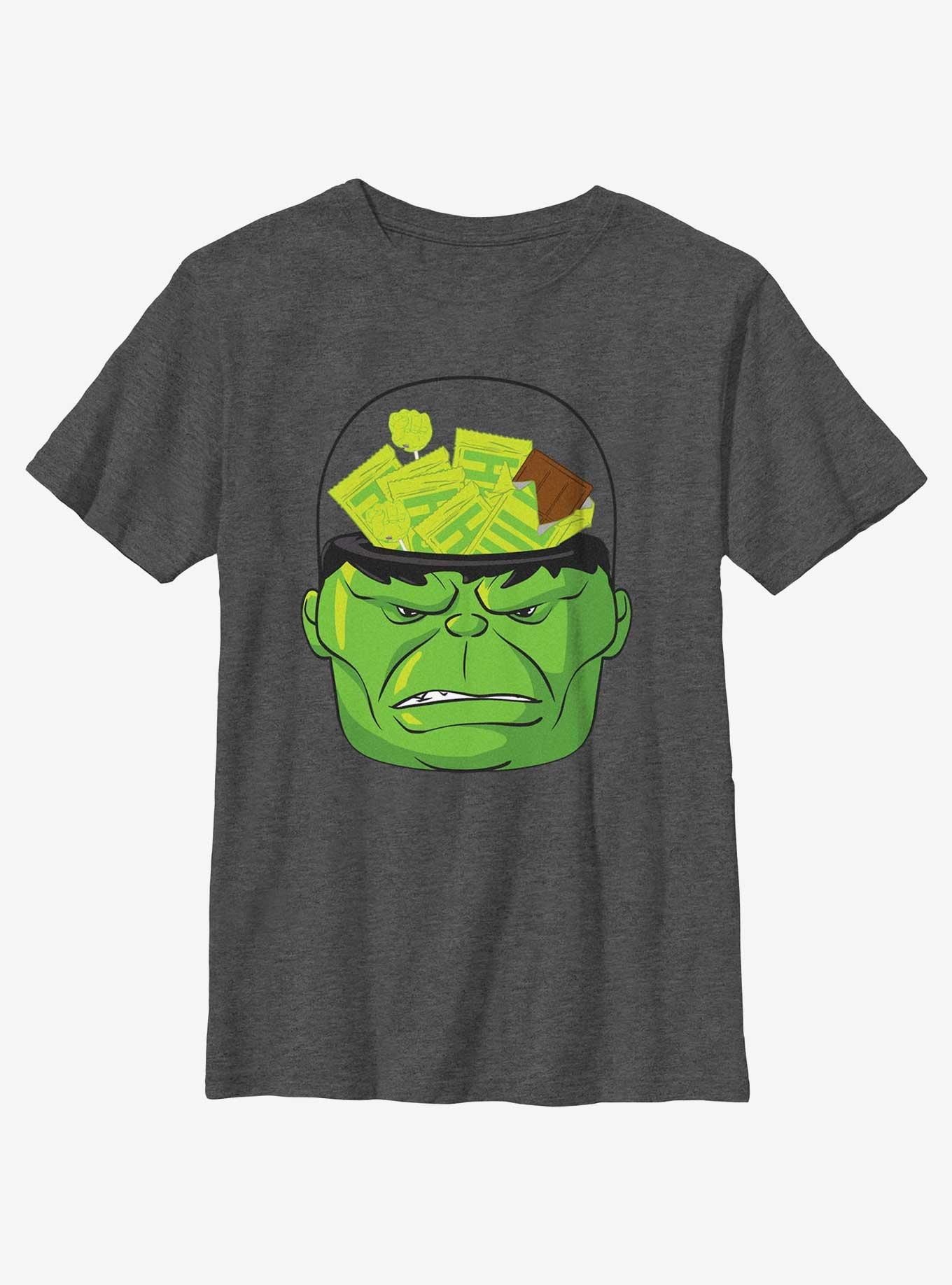 Marvel Hulk Hulk Halloween Basket Youth Girls T-Shirt, CHAR HTR, hi-res