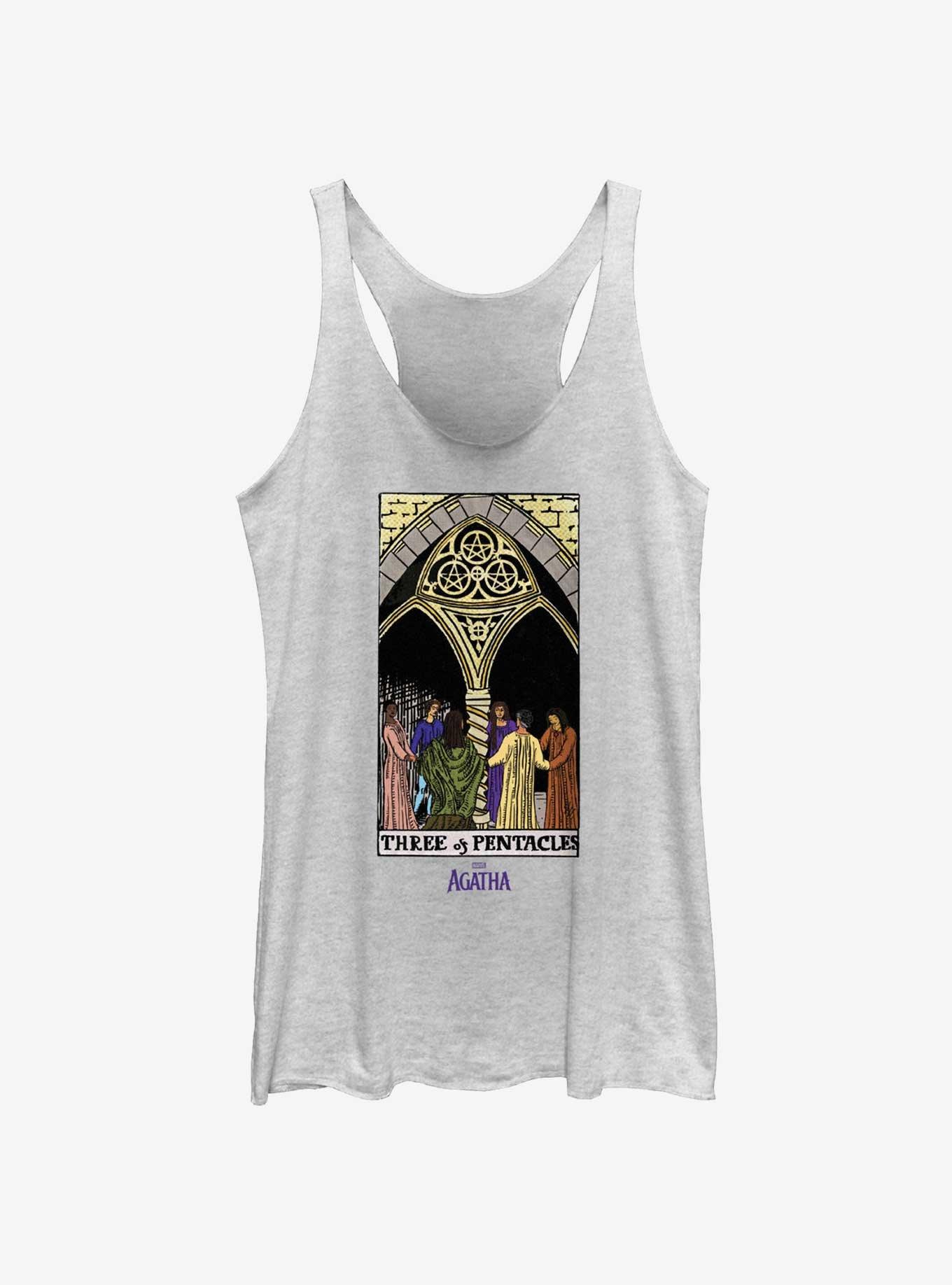 Marvel Agatha Three Of Pentacles Womens Tank, WHITE HTR, hi-res