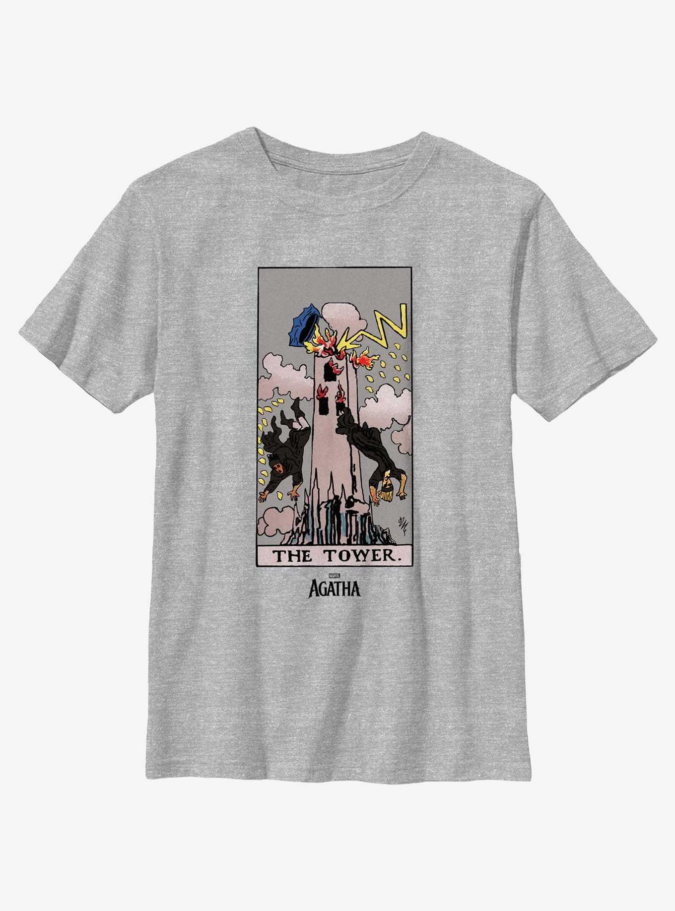 Marvel Agatha The Tower Tarot Card Youth T-Shirt, , hi-res