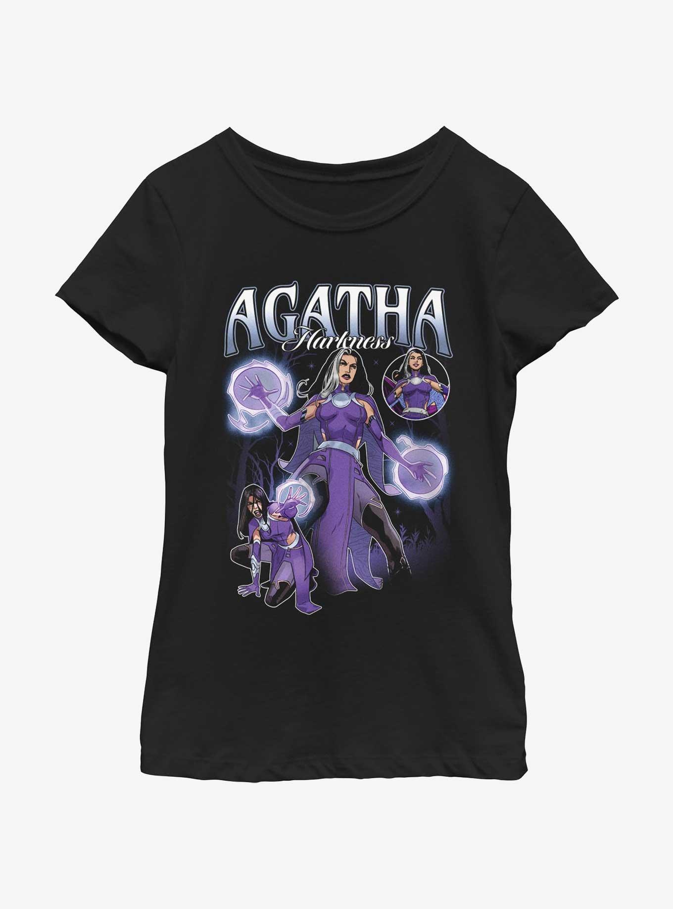 Marvel Agatha Pose Youth Girls T-Shirt, BLACK, hi-res