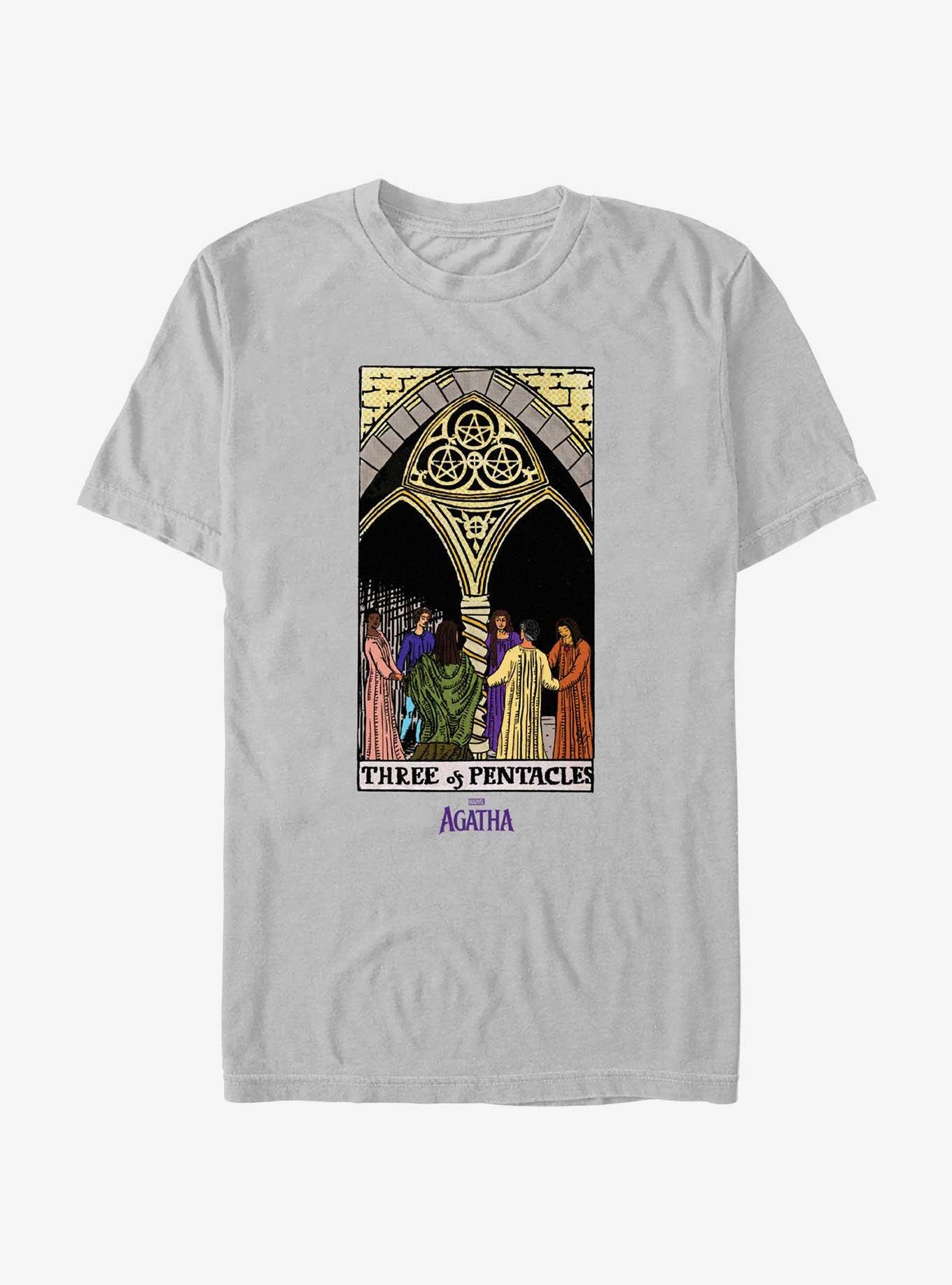 Marvel Agatha Three Of Pentacles T-Shirt, SILVER, hi-res