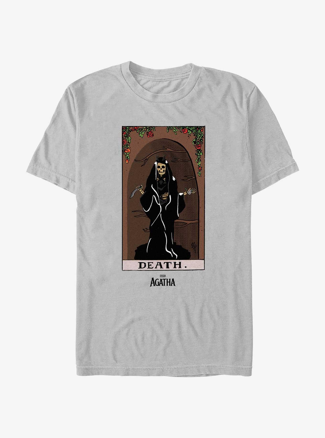 Marvel Agatha Death Tarot Card T-Shirt, SILVER, hi-res