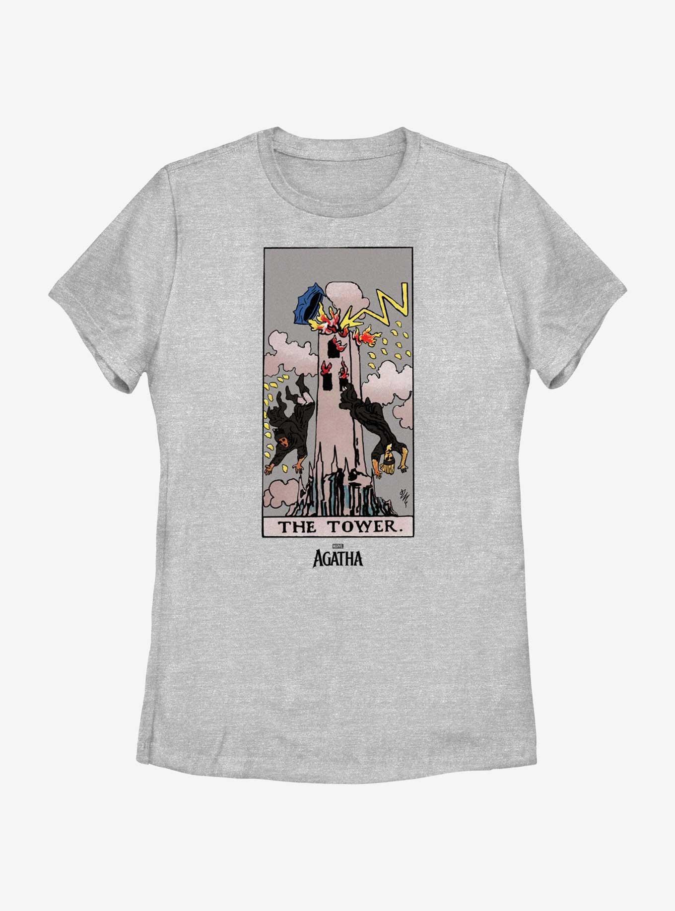 Marvel Agatha The Tower Tarot Card Womens T-Shirt, ATH HTR, hi-res