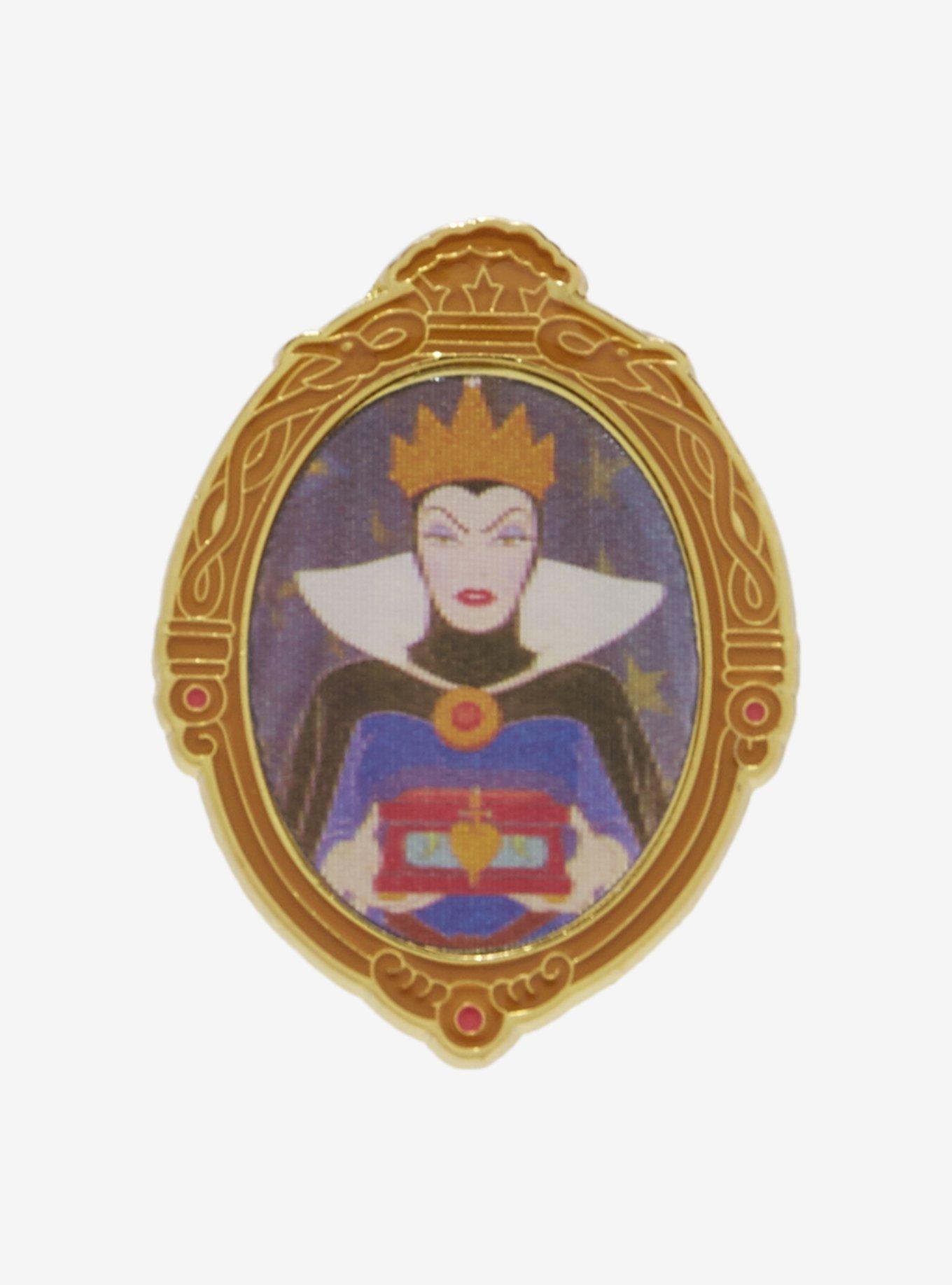 Loungefly Disney Snow White and the Seven Dwarfs Evil Queen Lenticular Portrait Enamel Pin, , hi-res