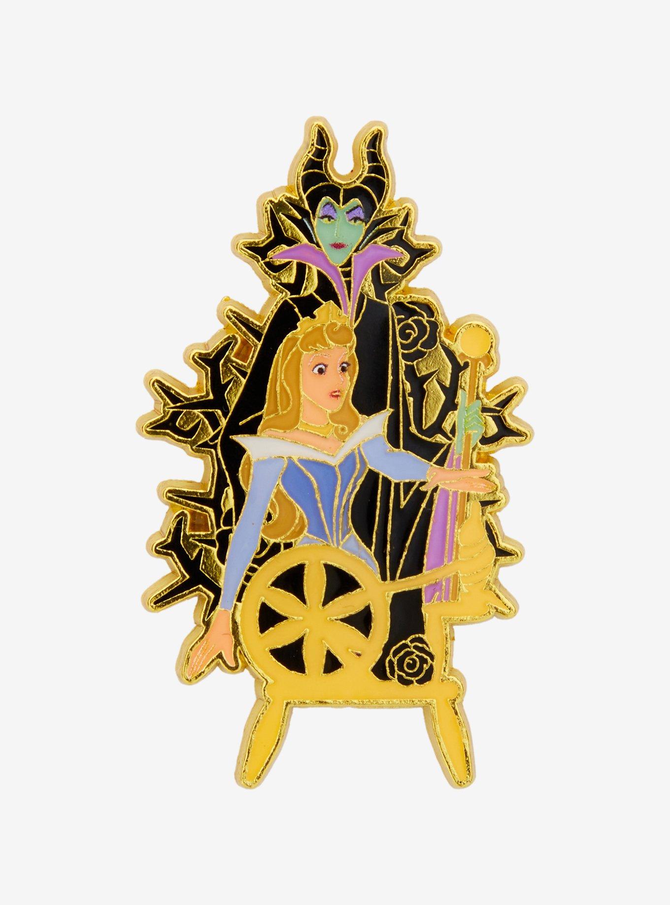 Loungefly Disney Sleeping Beauty Aurora & Maleficent Glow-in-the-Dark Enamel Pin, , hi-res