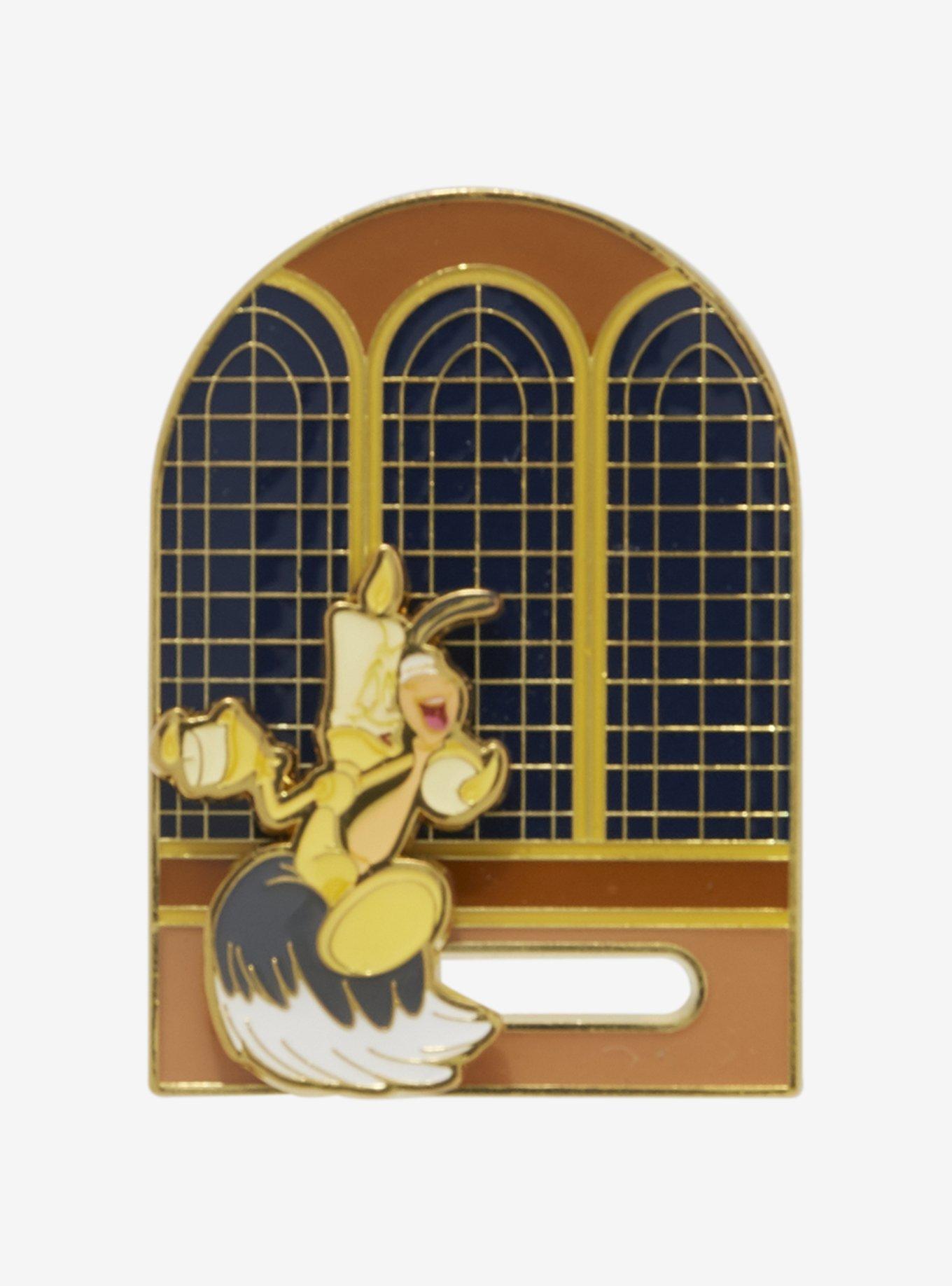 Loungefly Disney Beauty and The Beast Lumiere & Babette Dancing Moving Enamel Pin, , hi-res