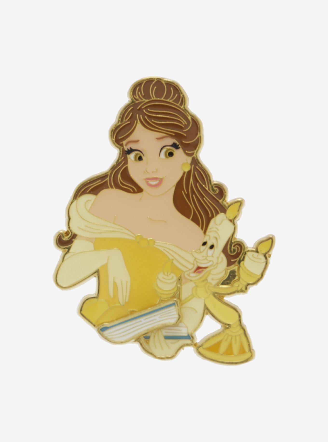 ★Belle★ Disney Beauty and the Beast Belle Floral Portrait Enamel Pin