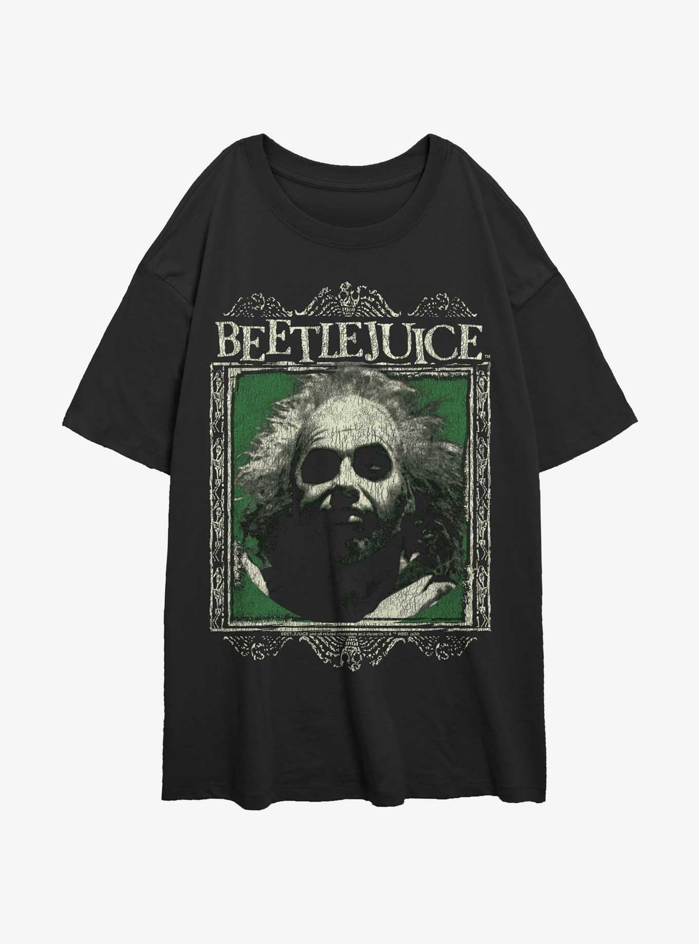 Beetlejuice Framed Womens Oversized T-Shirt, BLACK, hi-res