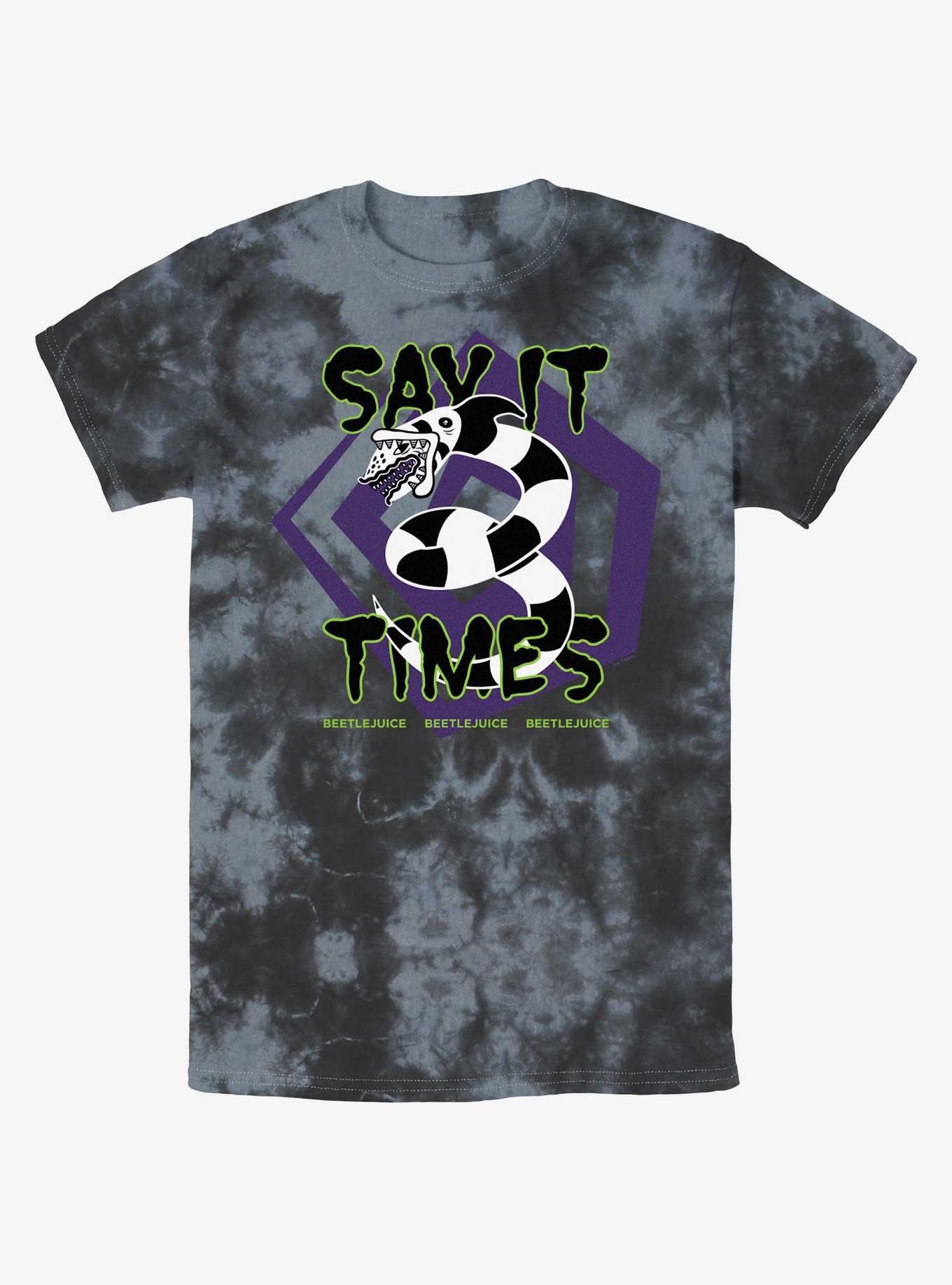 Beetlejuice Say It 3 Times Tie-Dye T-Shirt, , hi-res