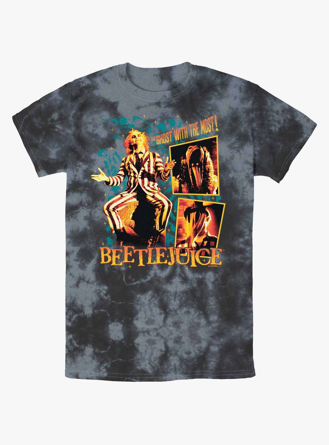 Beetlejuice Collage Boxes Tie-Dye T-Shirt, , hi-res