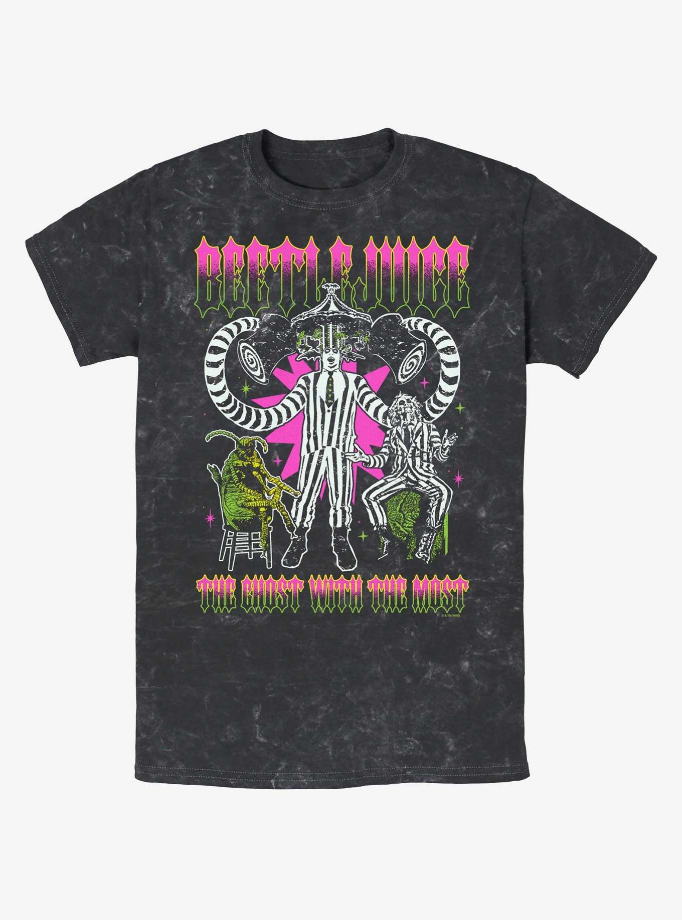 Beetlejuice Heavy Metal Ghost With The Most Mineral Wash T-Shirt, , hi-res