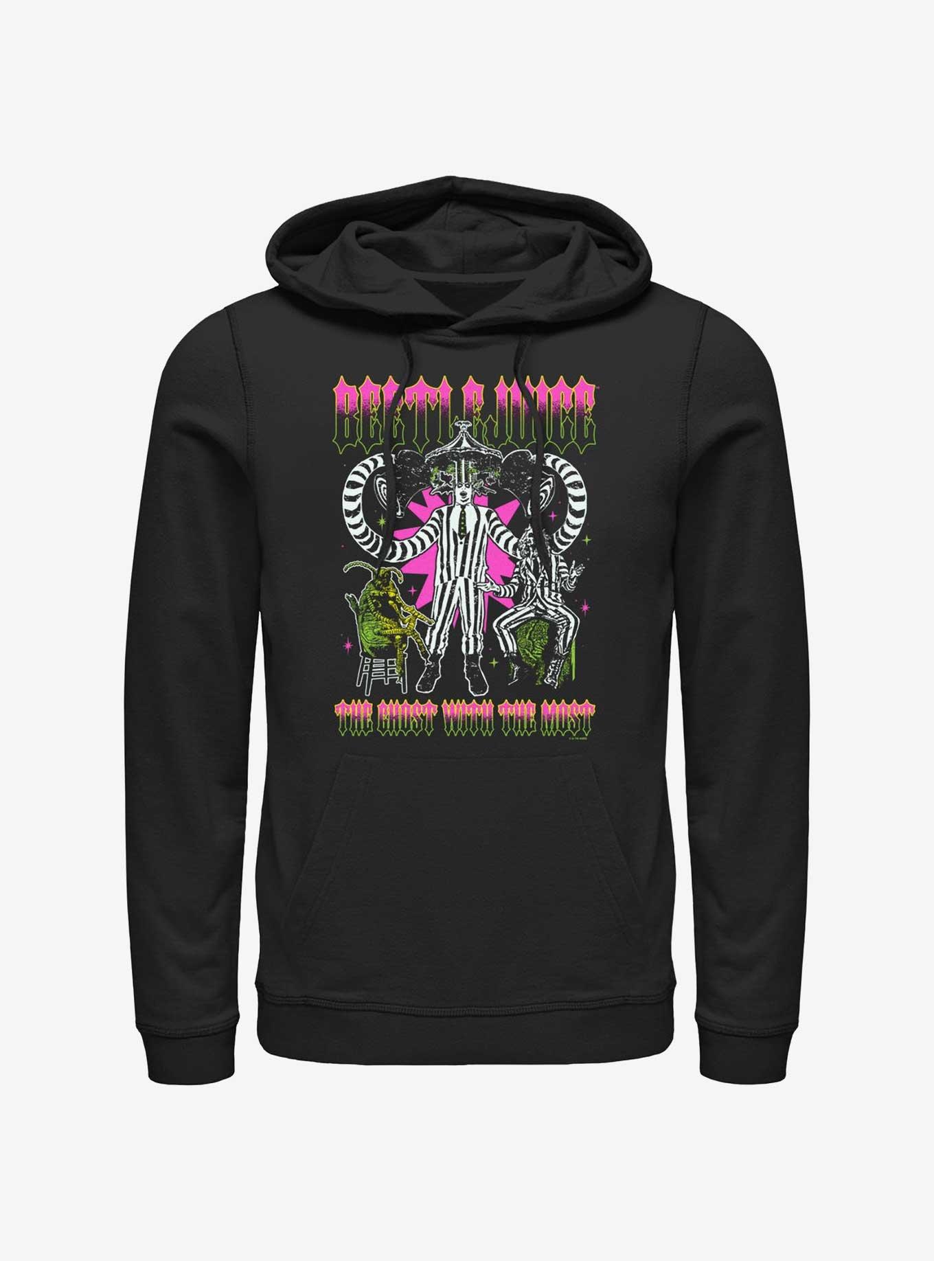 Beetlejuice Heavy Metal Ghost With The Most Hoodie, BLACK, hi-res