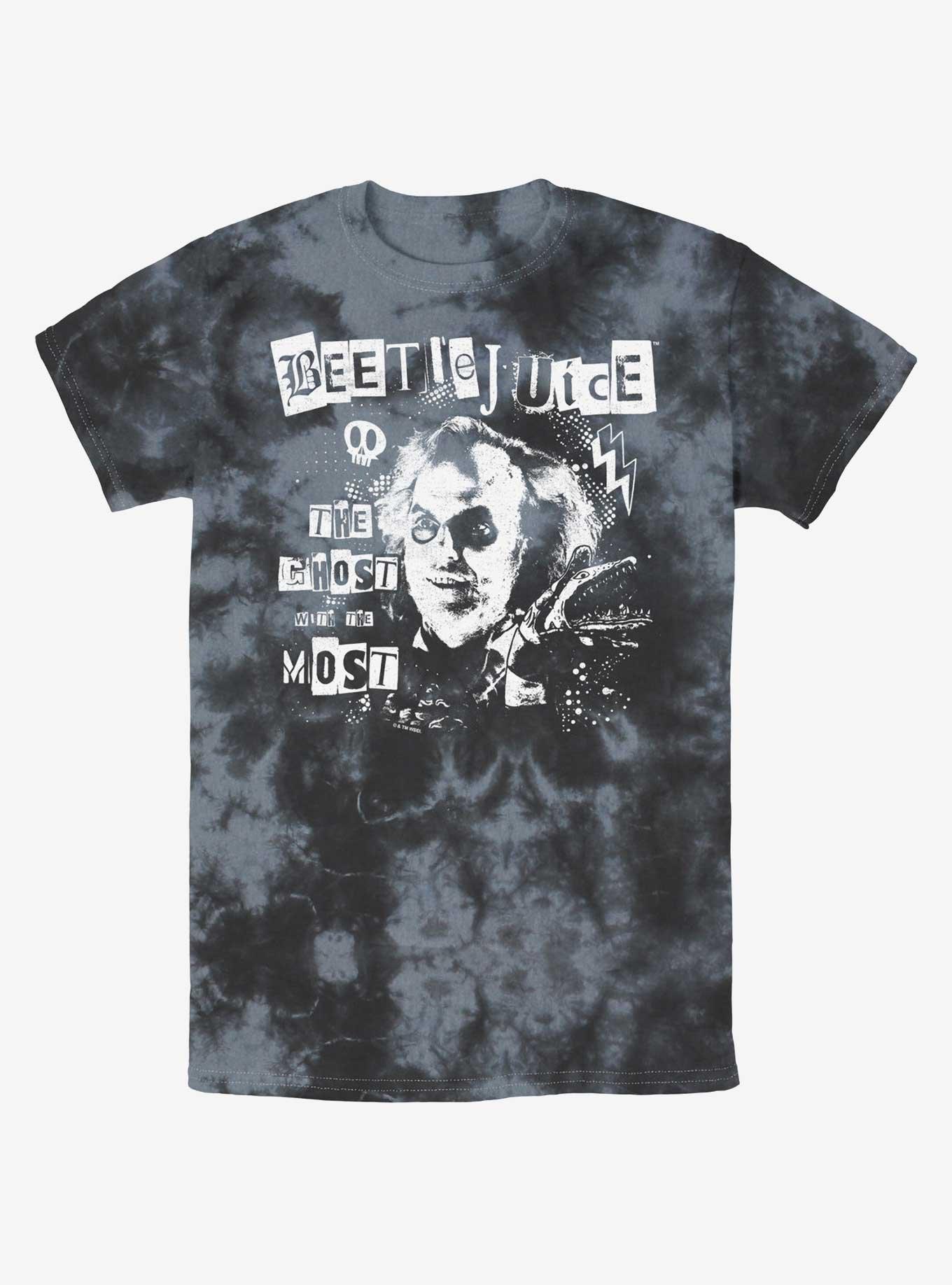 Beetlejuice Punk Tie-Dye T-Shirt, BLKCHAR, hi-res