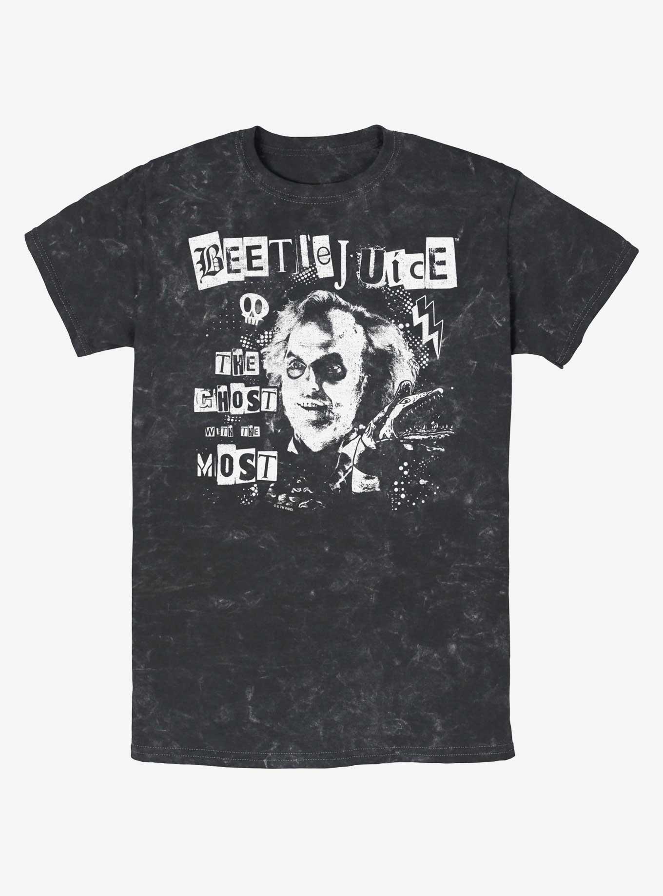 Beetlejuice Punk Mineral Wash T-Shirt, BLACK, hi-res