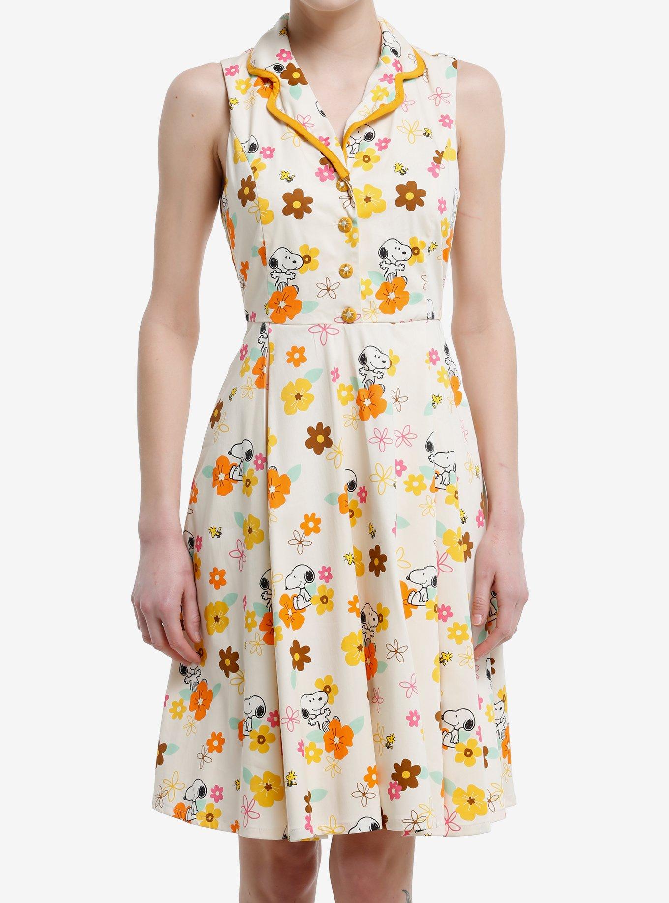 Her Universe Peanuts Snoopy Floral Retro Dress Her Universe Exclusive, , hi-res