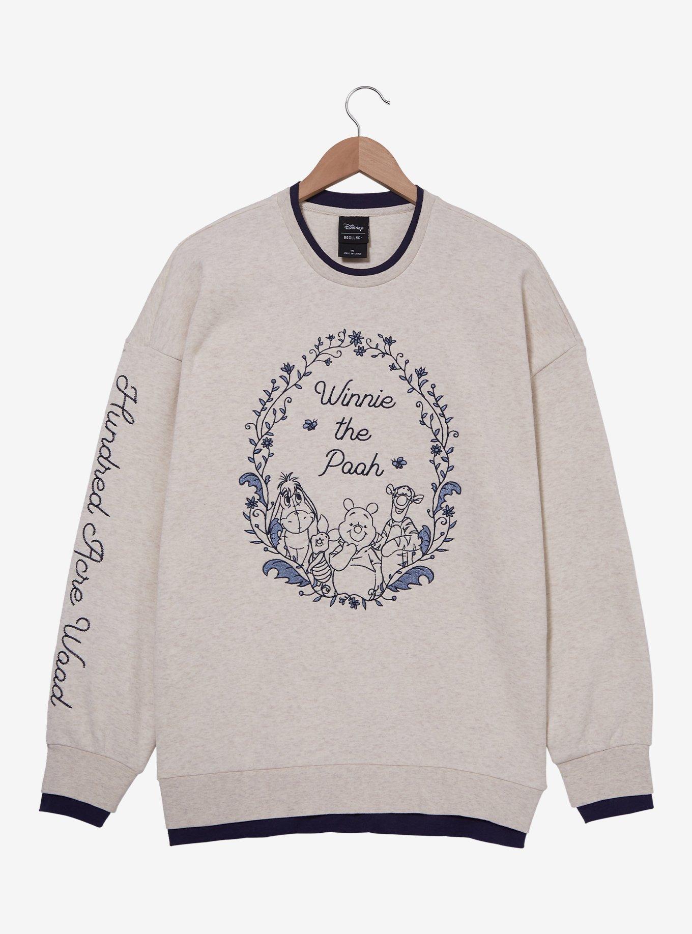 Disney Winnie The Pooh Floral Tonal Crewneck, , hi-res