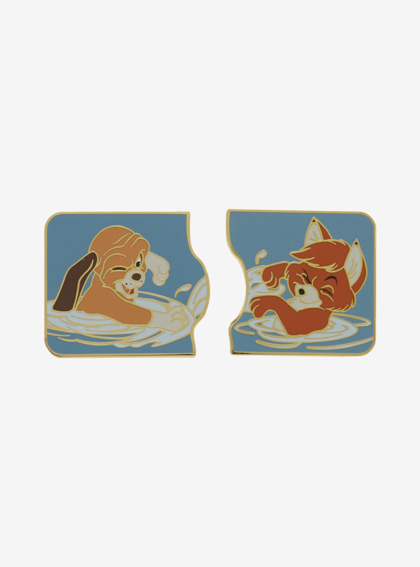 Disney The Fox and the Hound Todd and Copper Splashing Enamel Pin Set, , hi-res