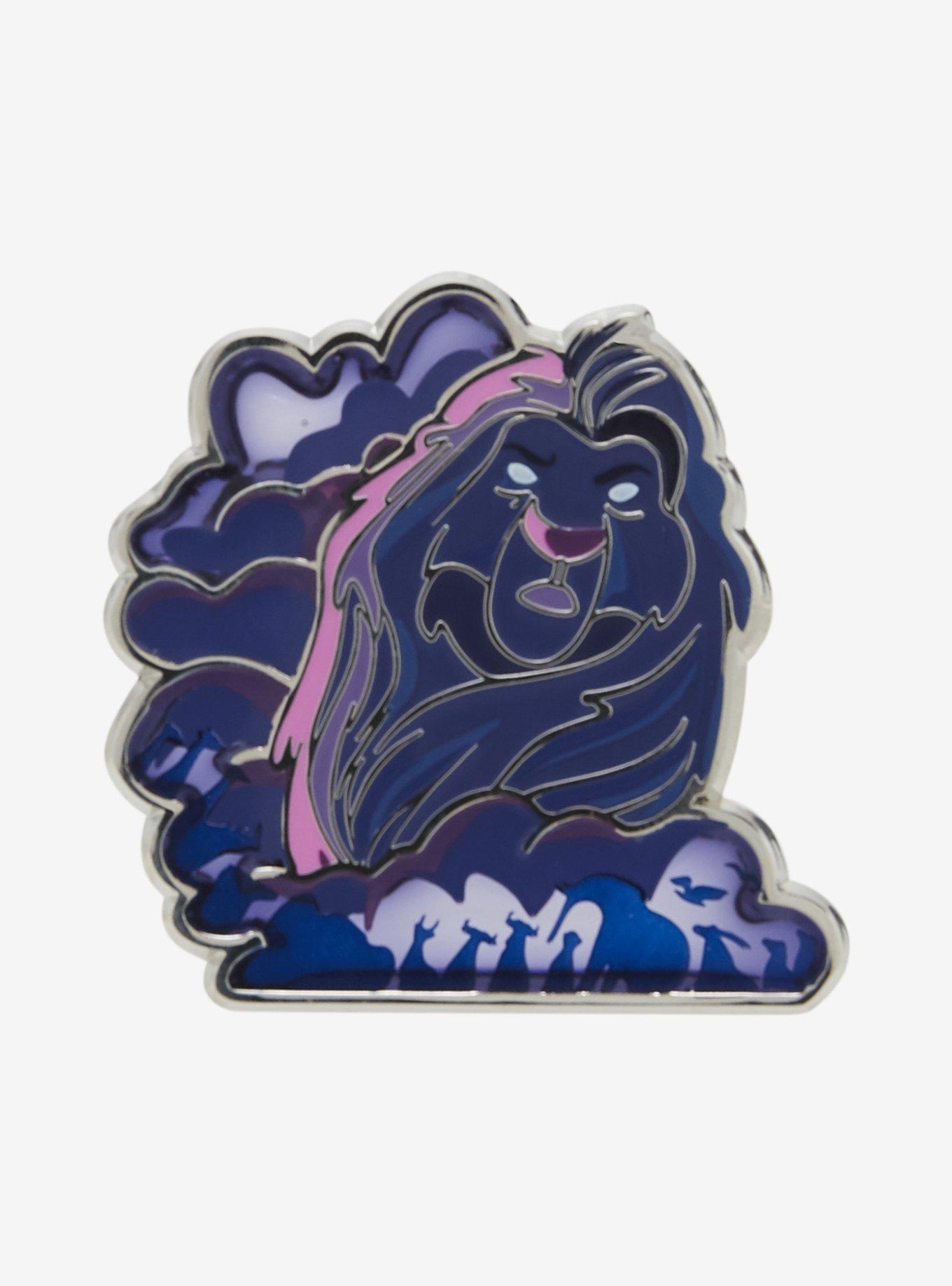 Disney The Lion King Mufasa Clouds Stained Glass Enamel Pin, , hi-res