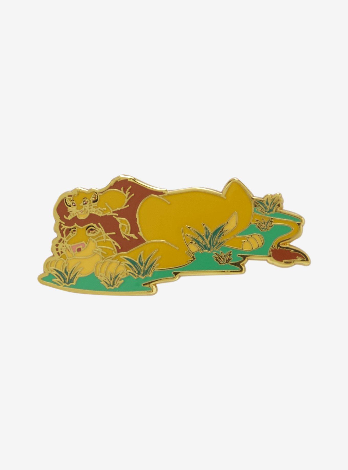 Disney The Lion King Mufasa & Simba Grassy Enamel Pin, , hi-res